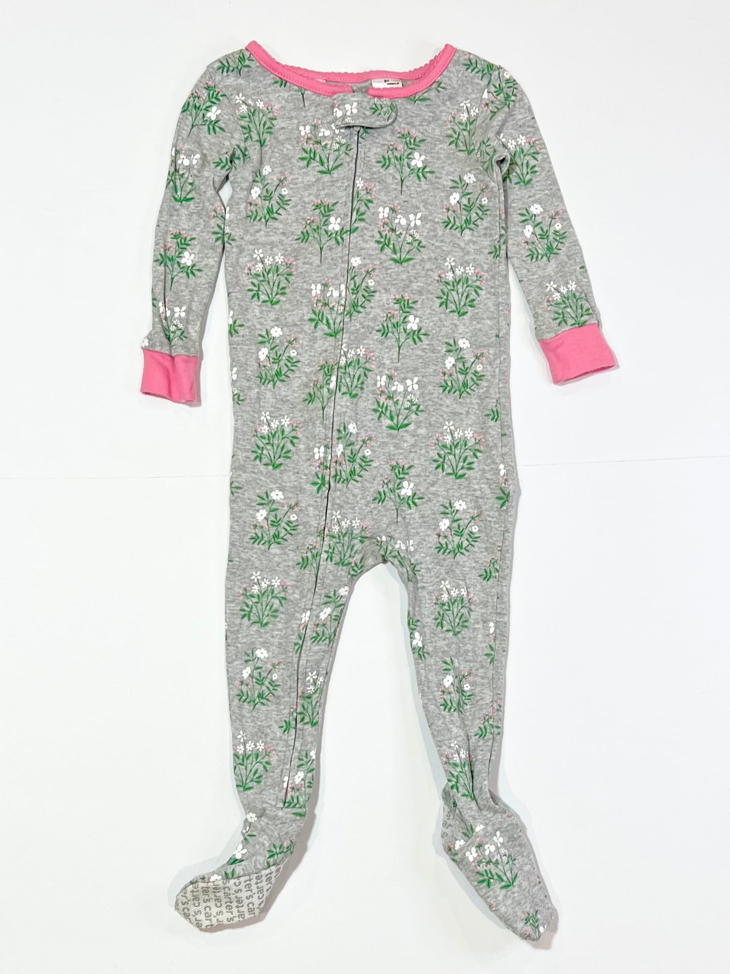 Floral zip onesie - Size 9-12 months