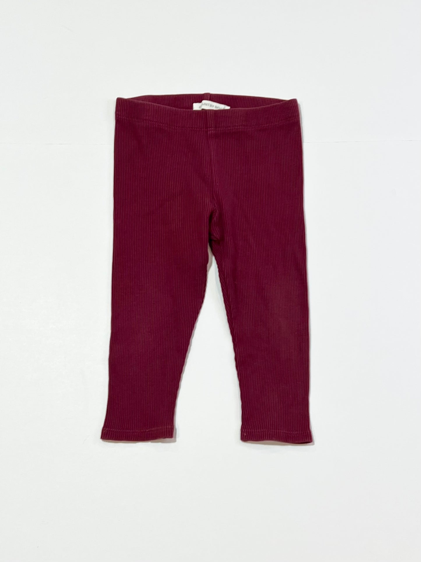 Plum ribbed leggings - Size 0