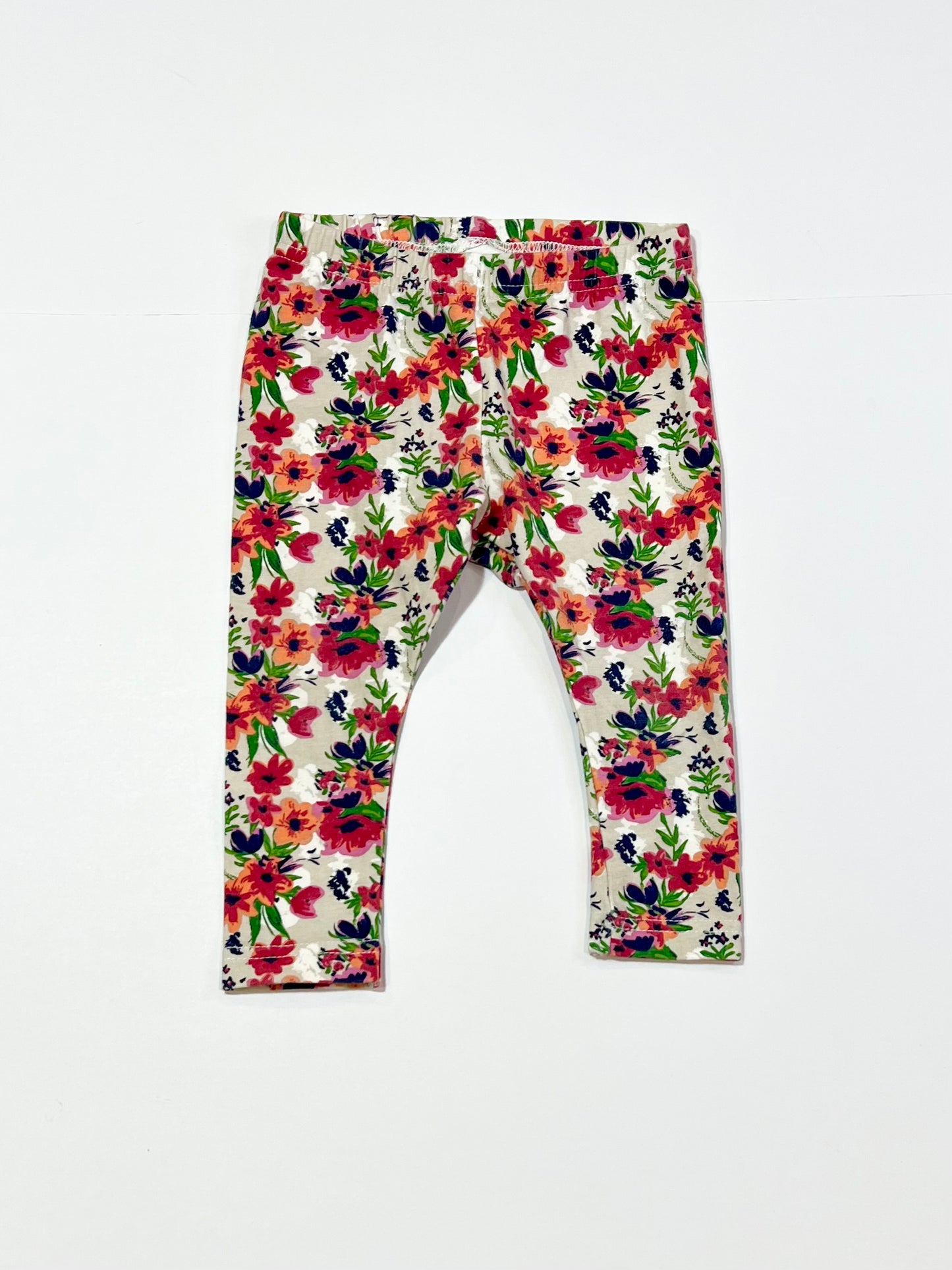 Floral leggings - Size 6-9 months
