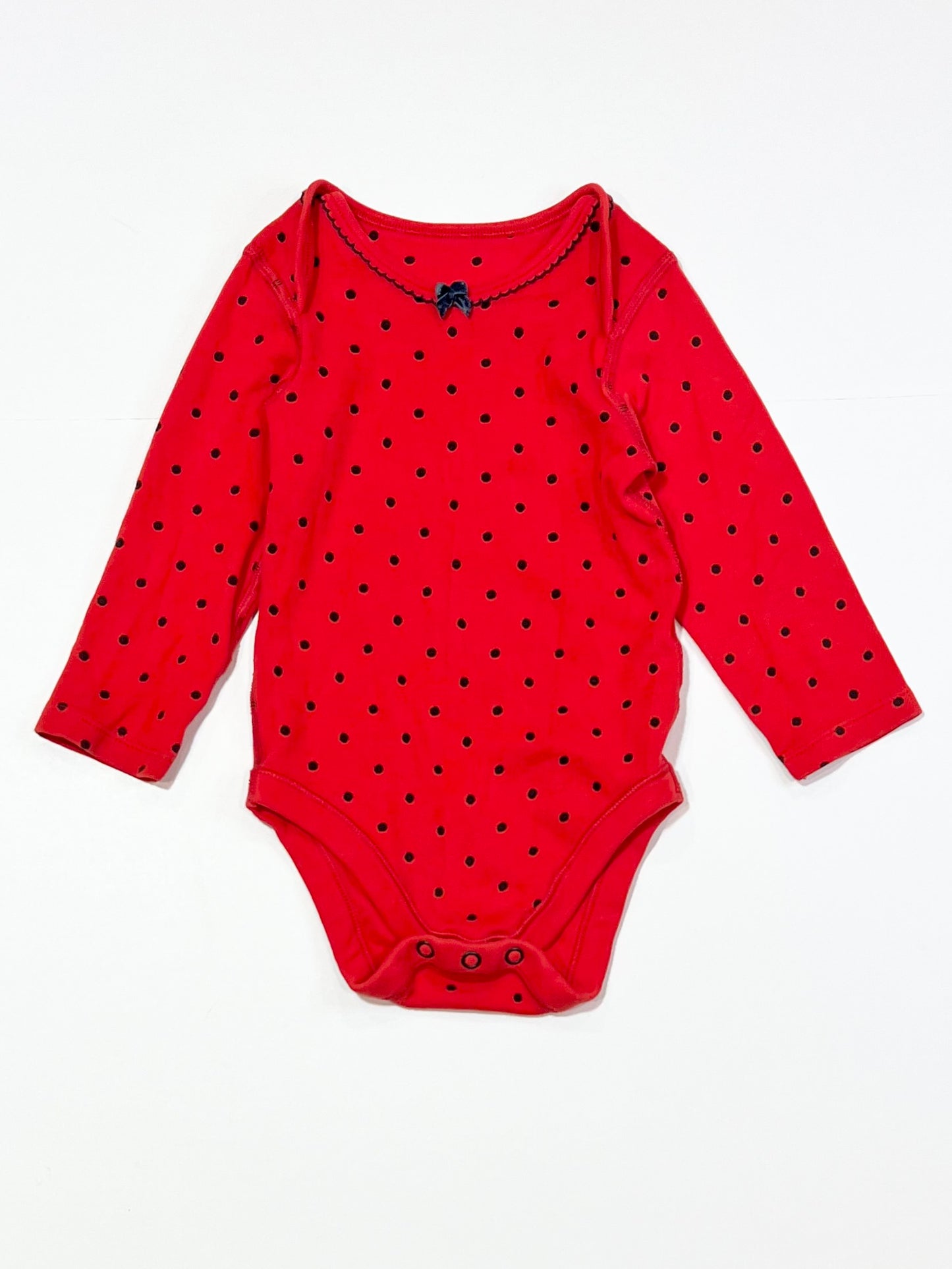 Red spot bodysuit - Size 9-12 months
