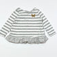Striped peplum top - Size 6-9 months