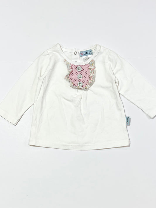 White ruffle top - Size 0