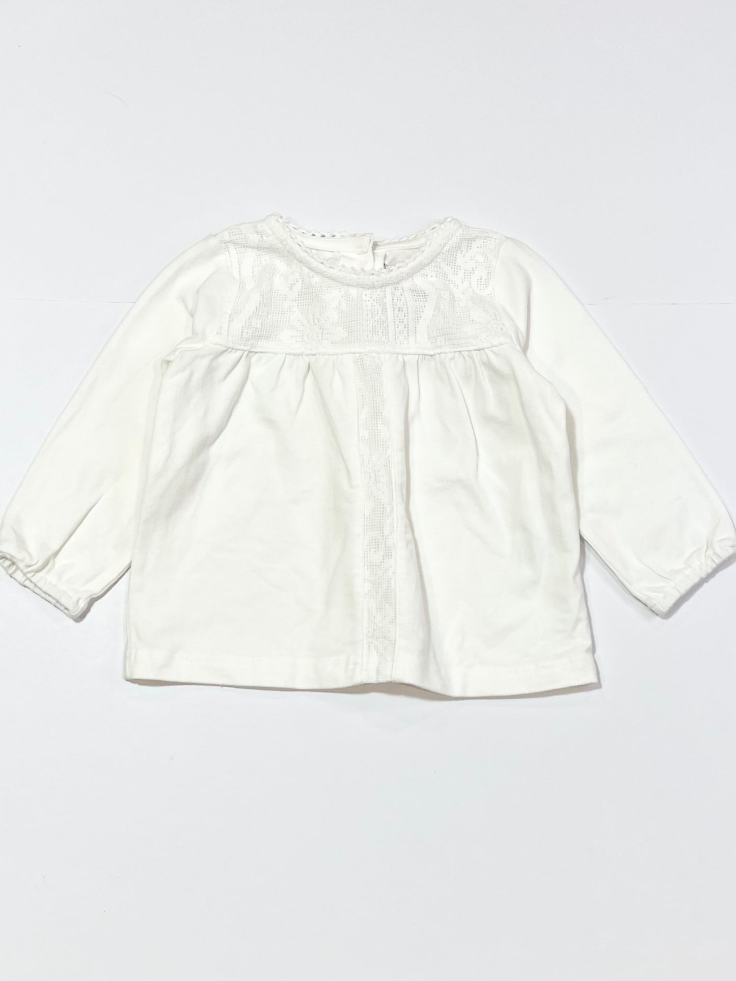 White lace top - Size 6-9 months