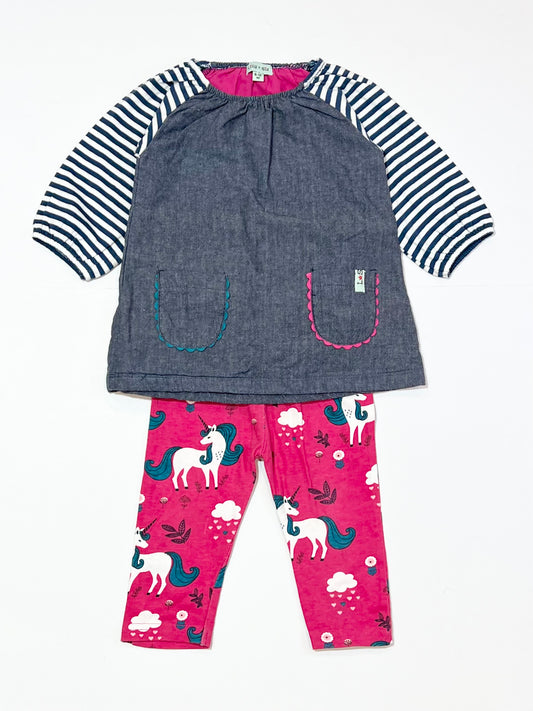 Pink unicorn set - Size 0