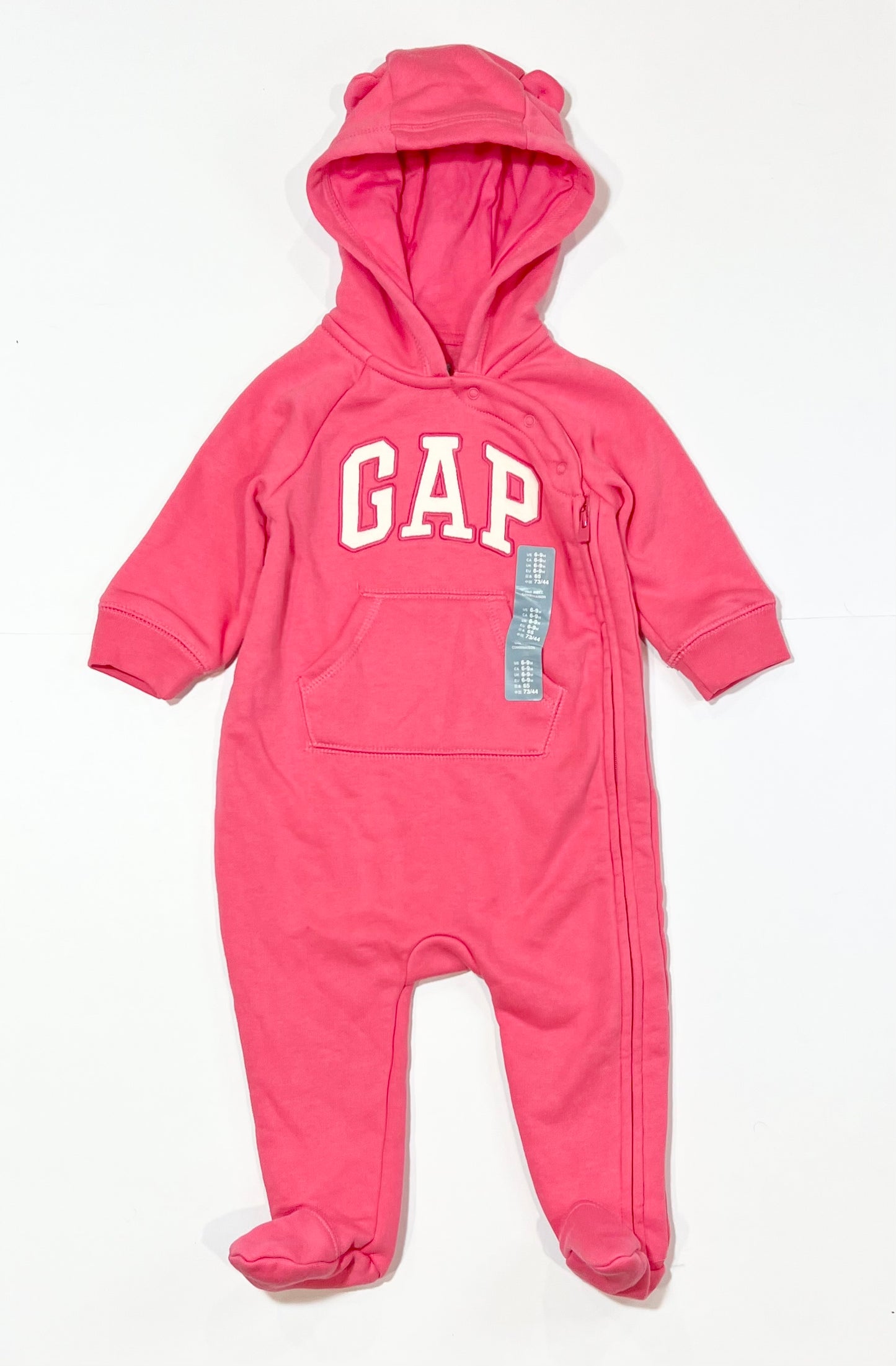 Fleece hooded coverall brand new - Size 6-9 months