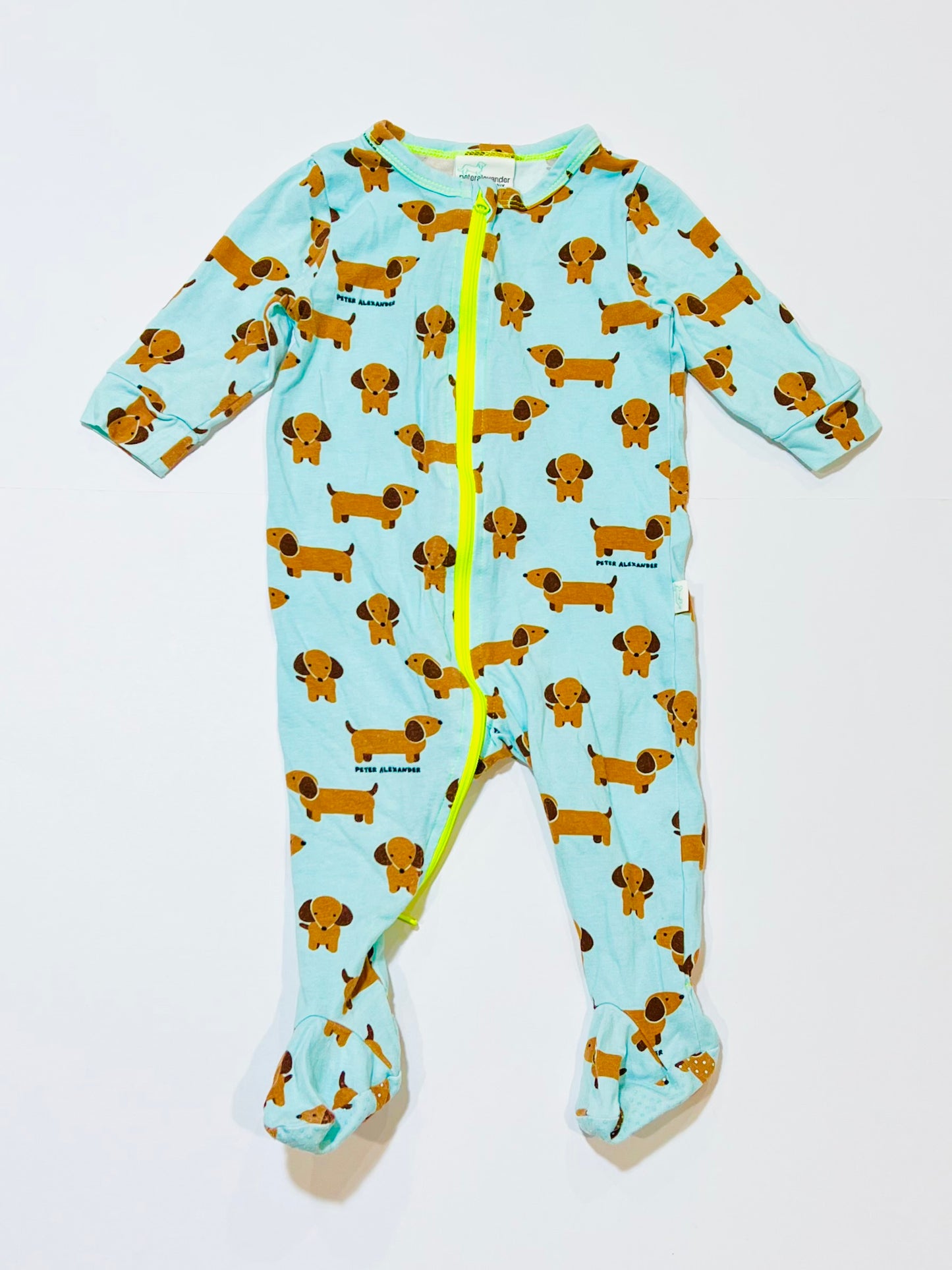 Sausage dog zip onesie - Size 0