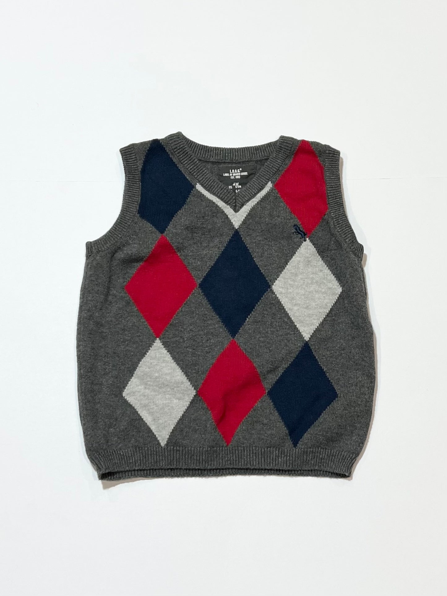 Argyle knit vest - Size 6-9 months