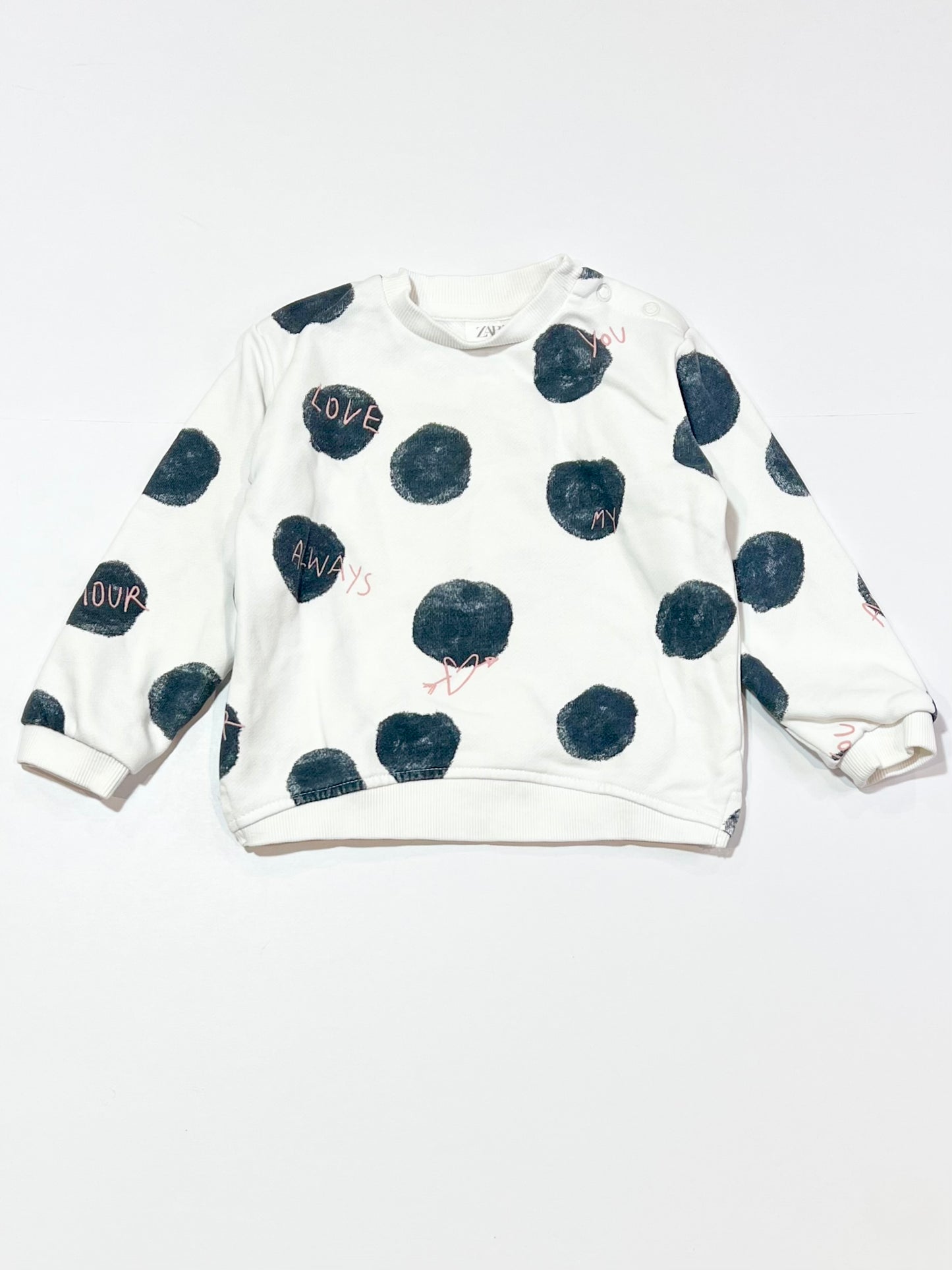 White spot sweater - Size 9-12 months