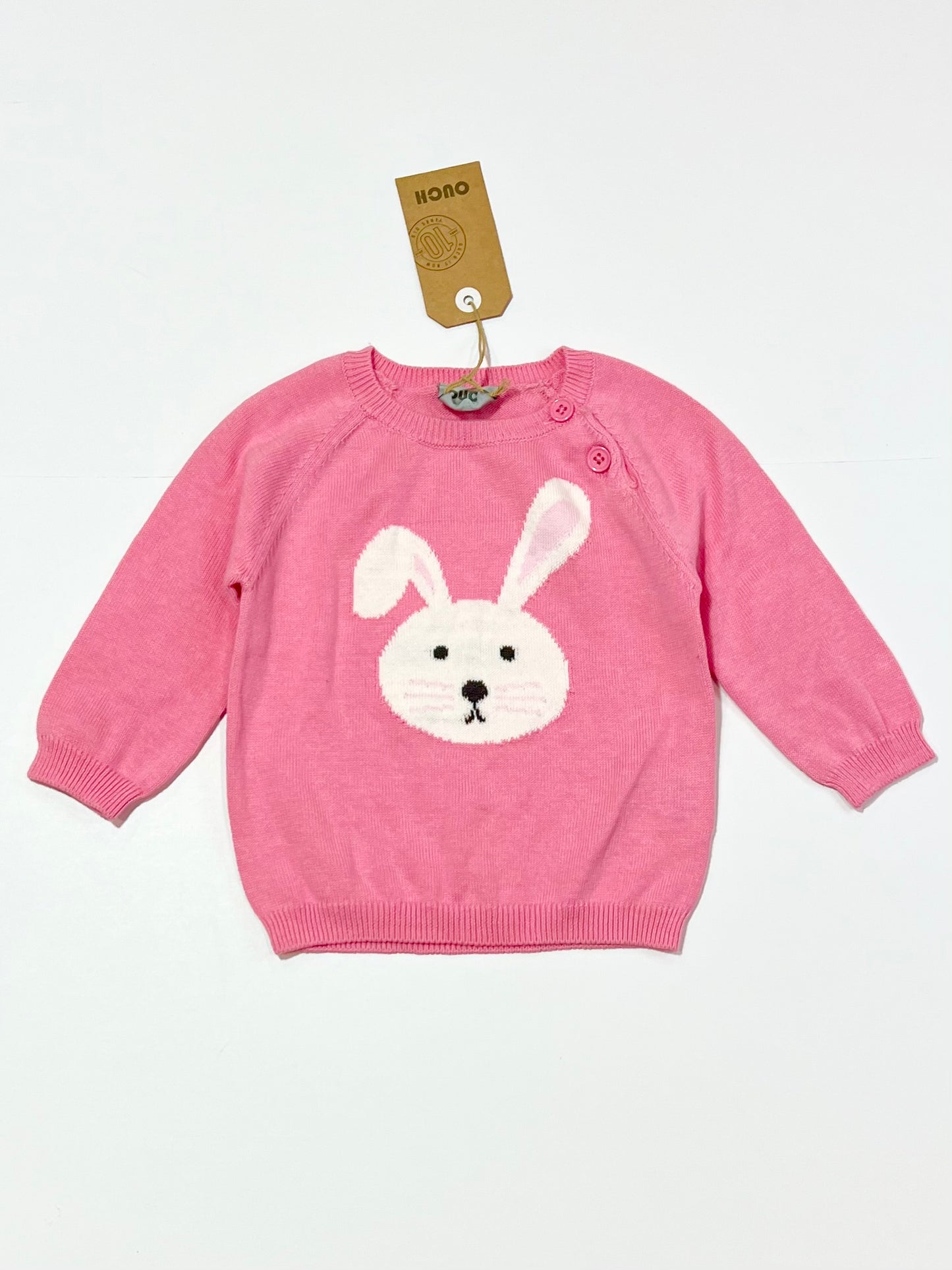 Pink bunny jumper brand new - Size 0