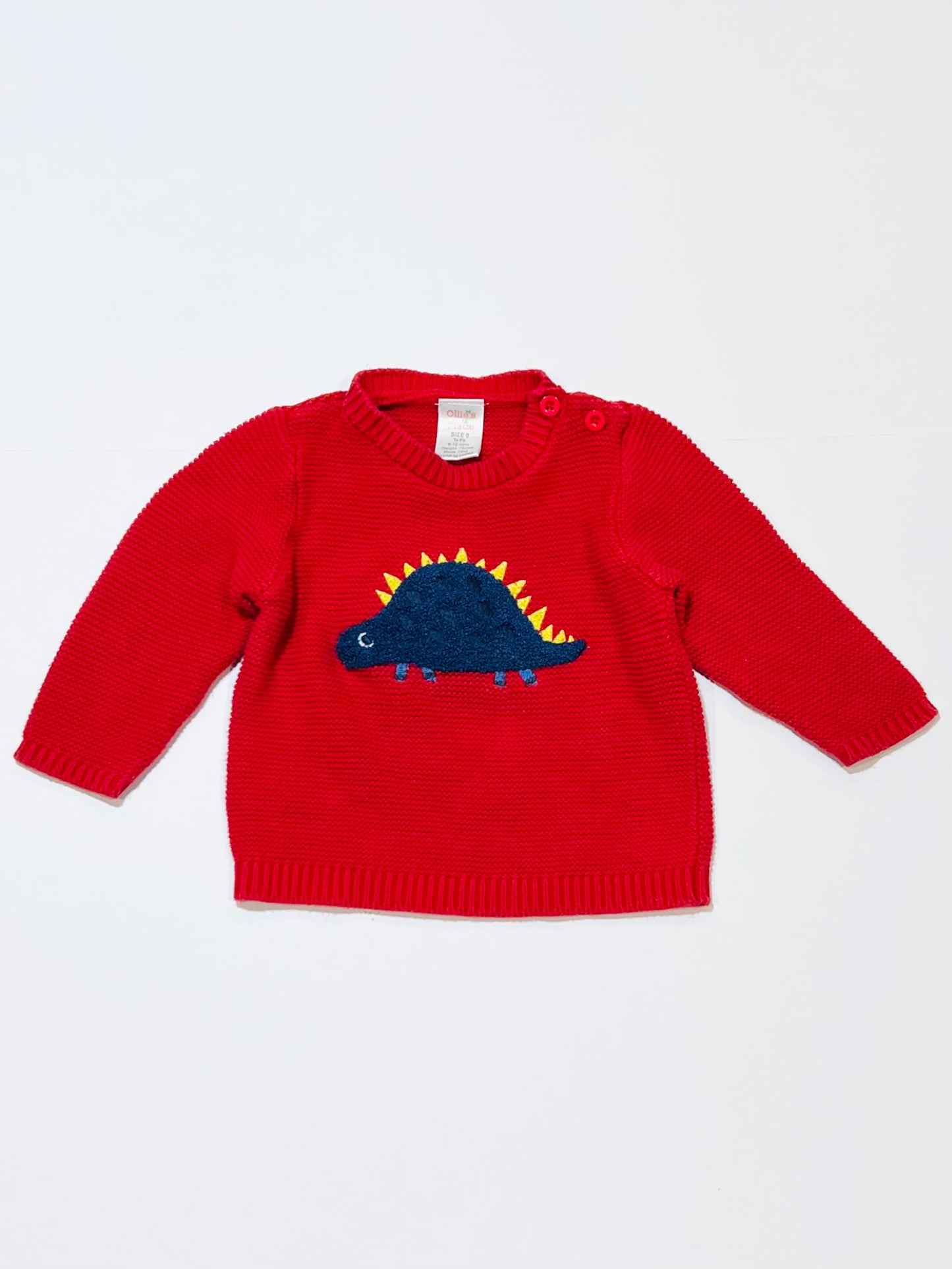 Red dinosaur jumper - Size 0