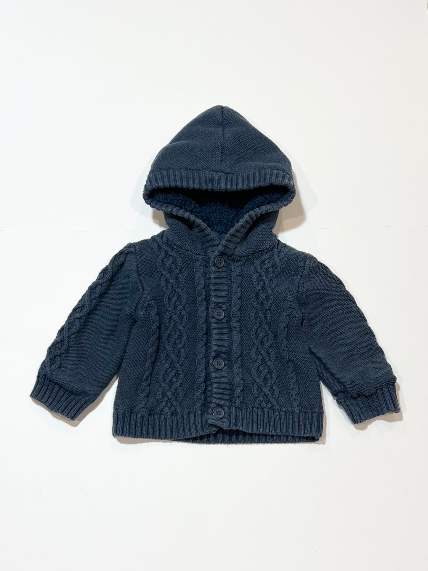Navy knit jacket - Size 6-9 months