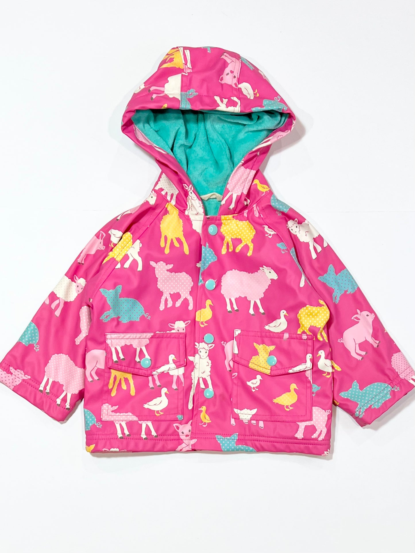 Sheep and ducks rain jacket - Size 0