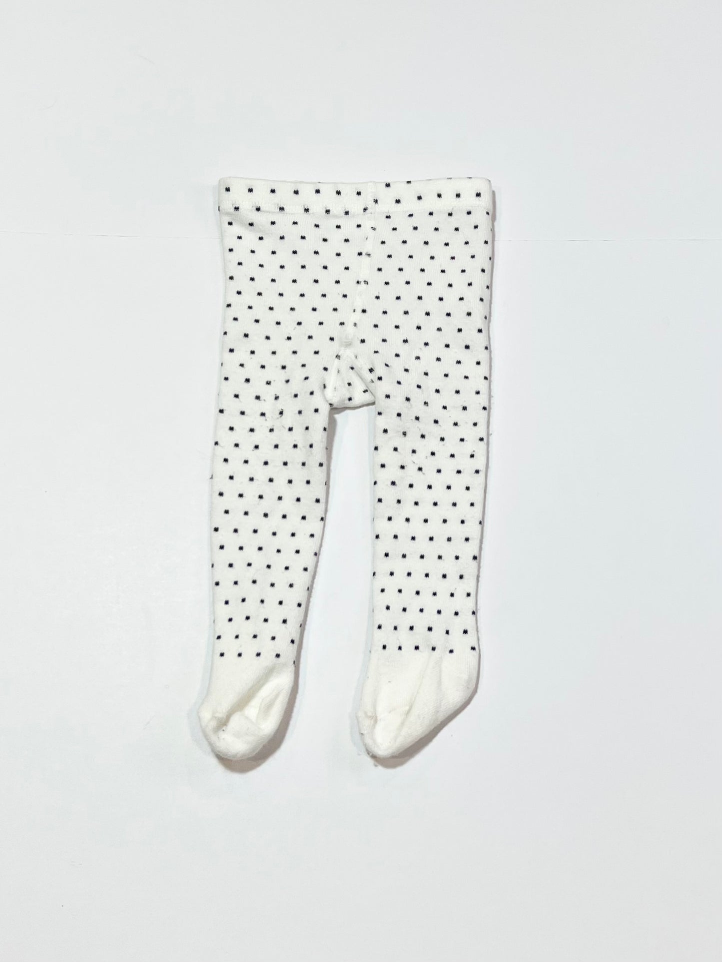 Navy spot tights - Size 00