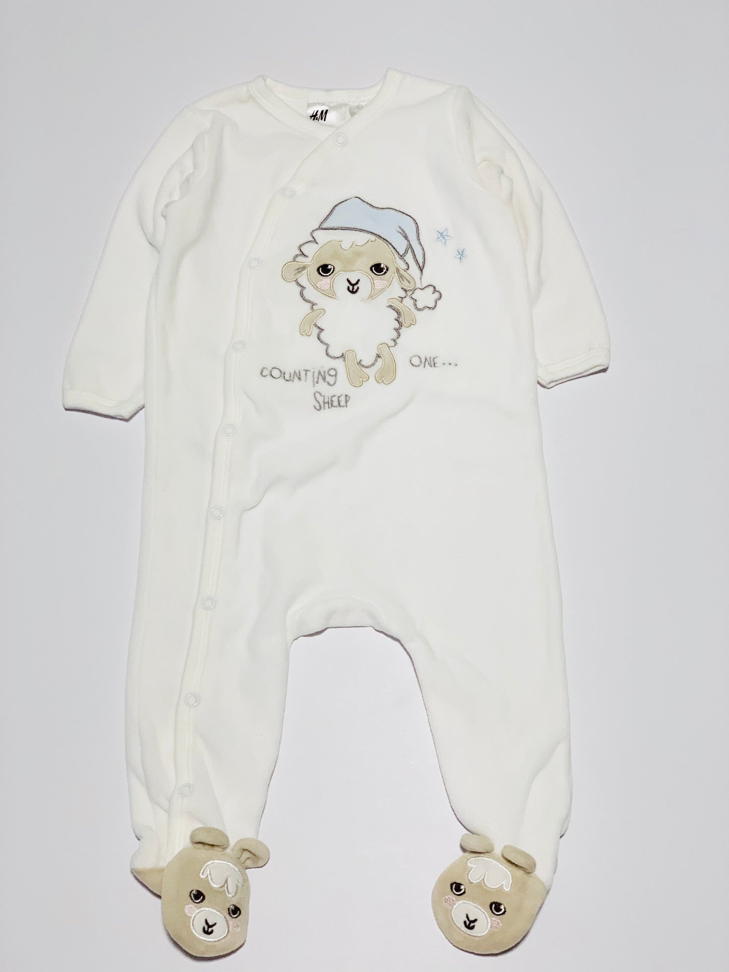 Sleepy sheep velour onesie - Size 0