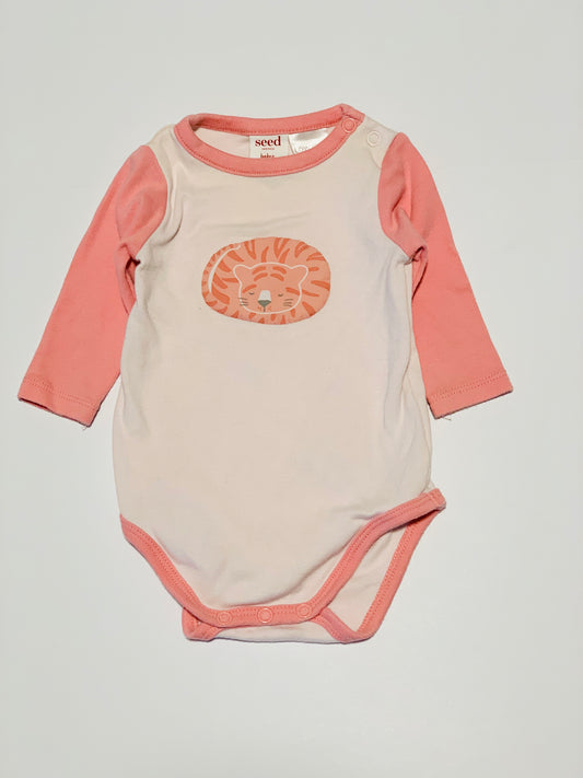 Pink lion bodysuit - Size 0000