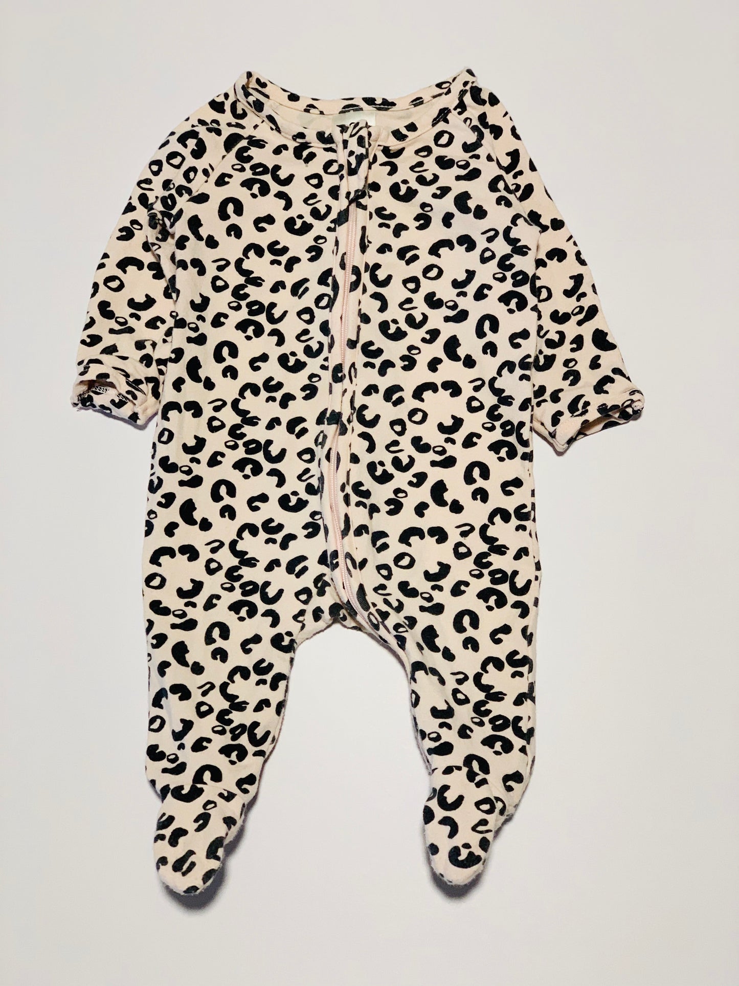 Pink leopard onesie - Size 0000