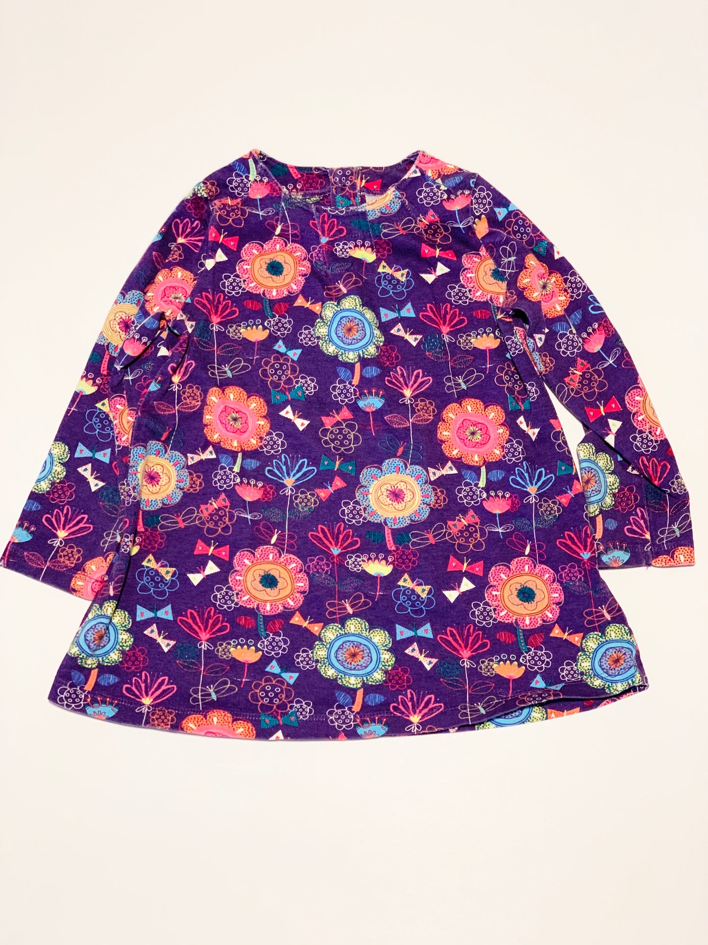 Purple flower dress - Size 2