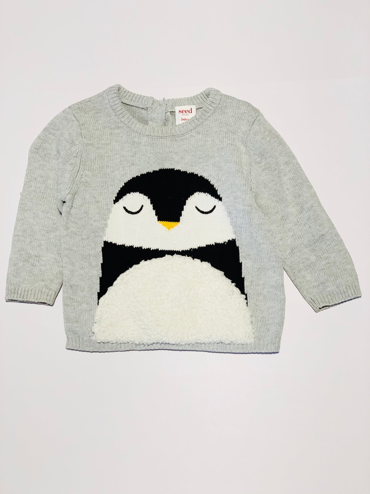 Grey penguin jumper - Size 00