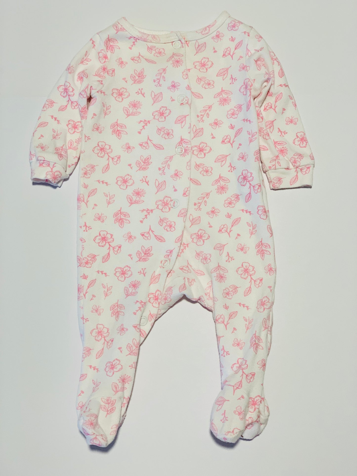 Flowers and leaves onesie - Size 000