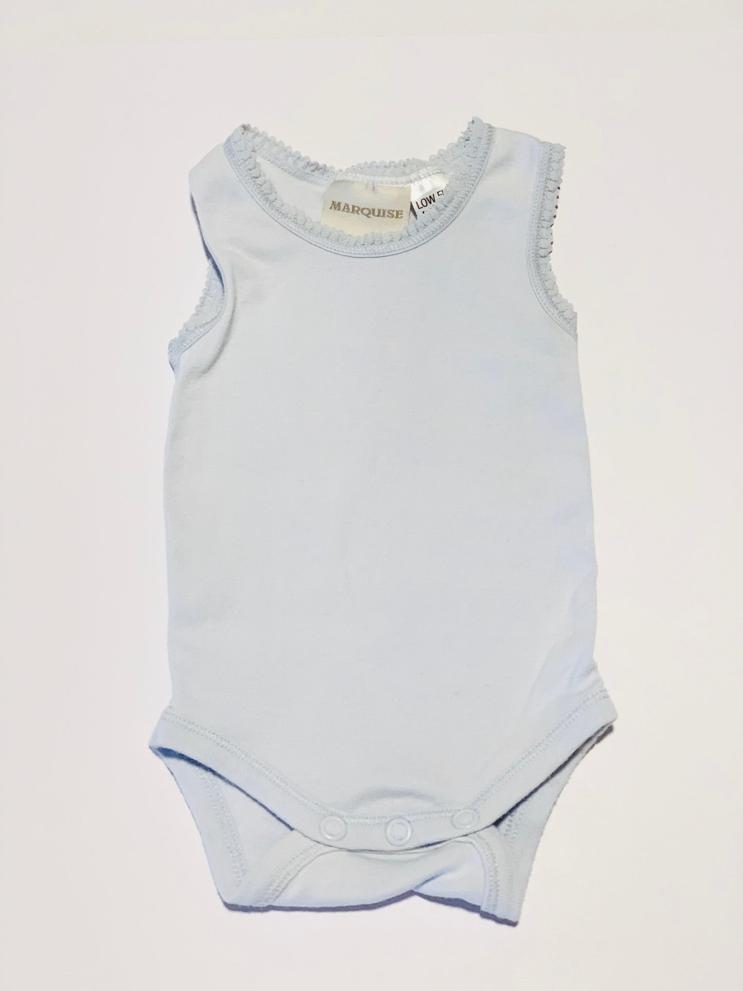 Blue lace trim bodysuit - Size 0000