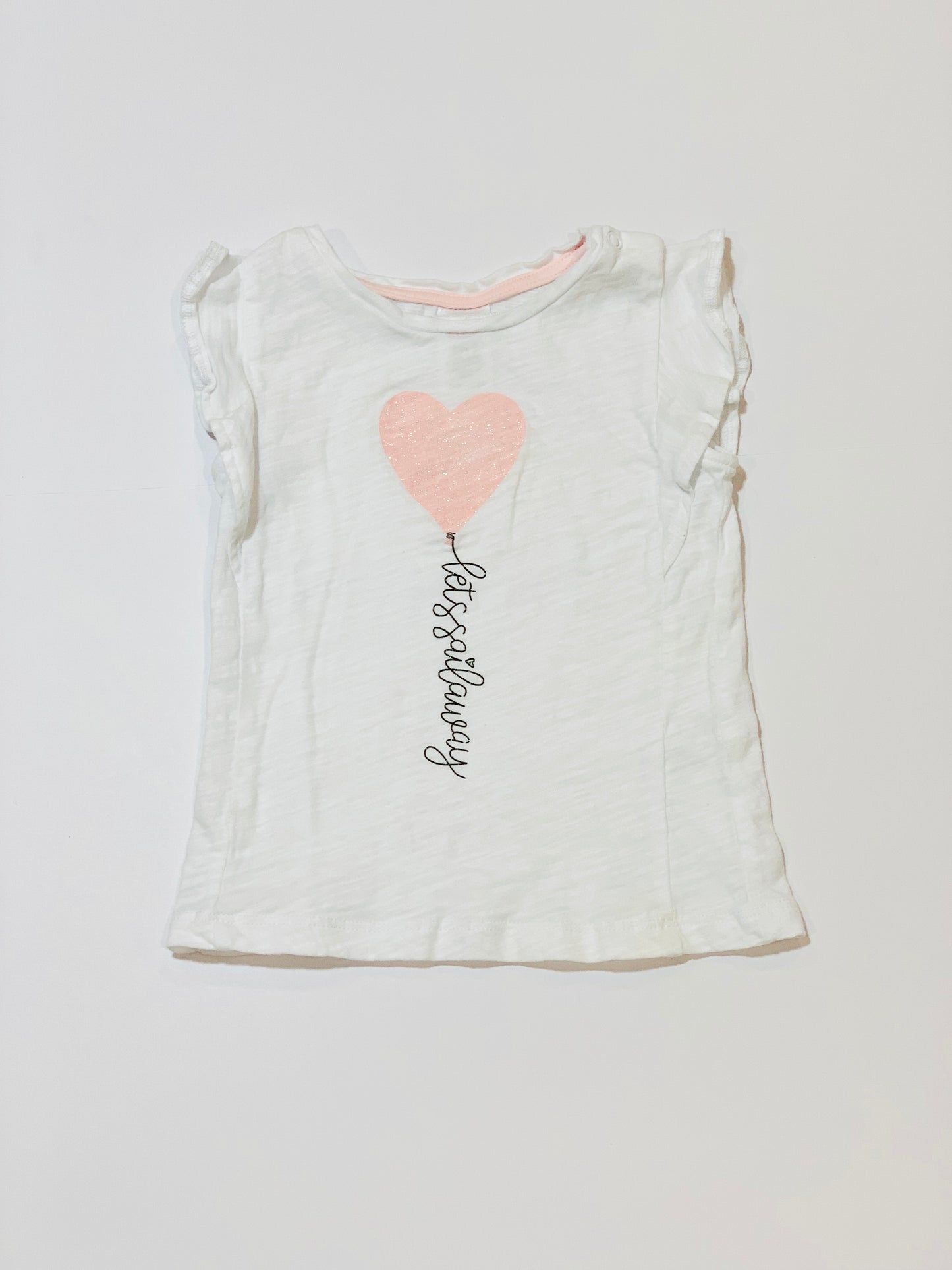 Glitter heart tee - Size 2
