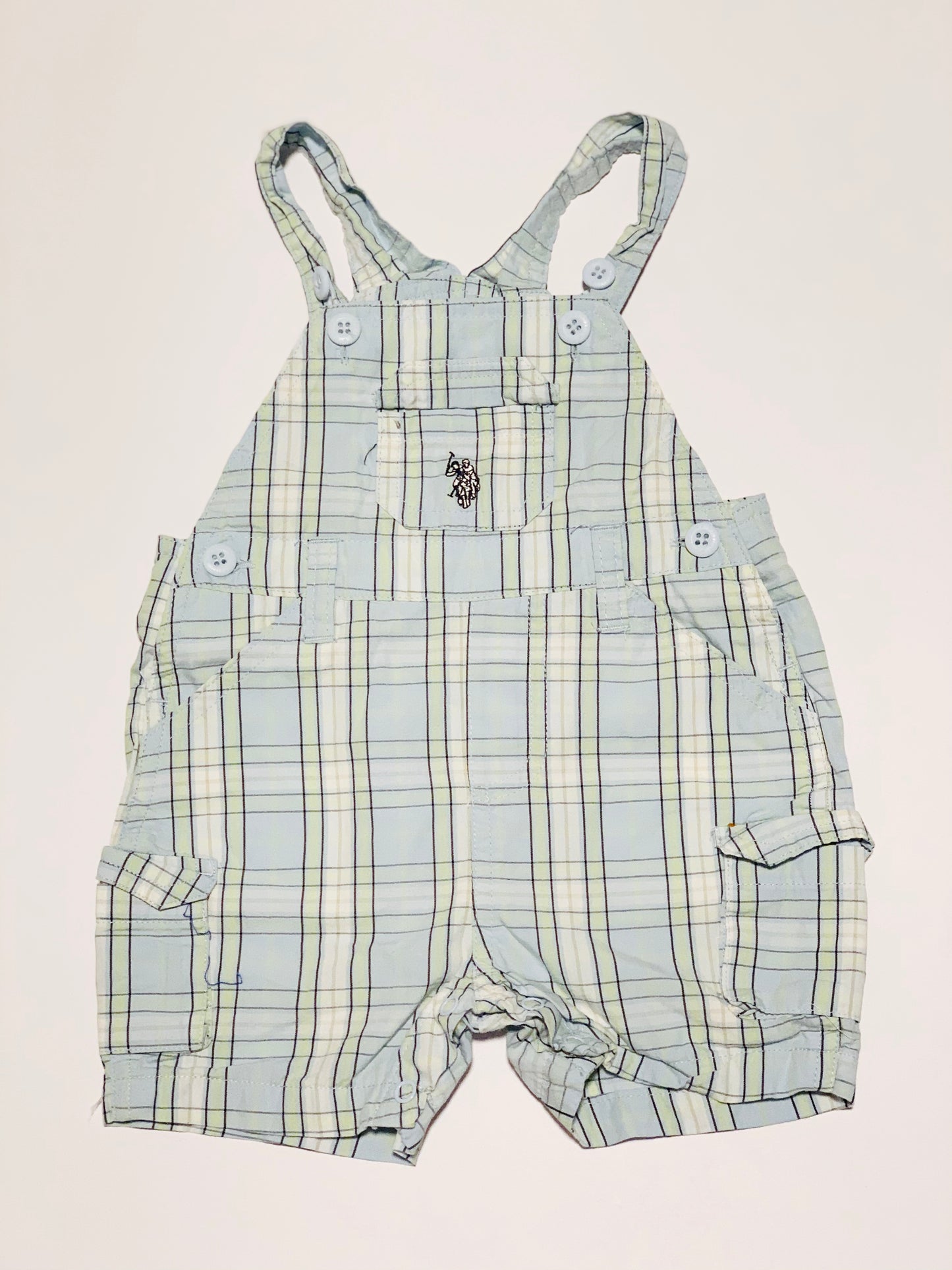 Checkered overalls - Size 6-9 months