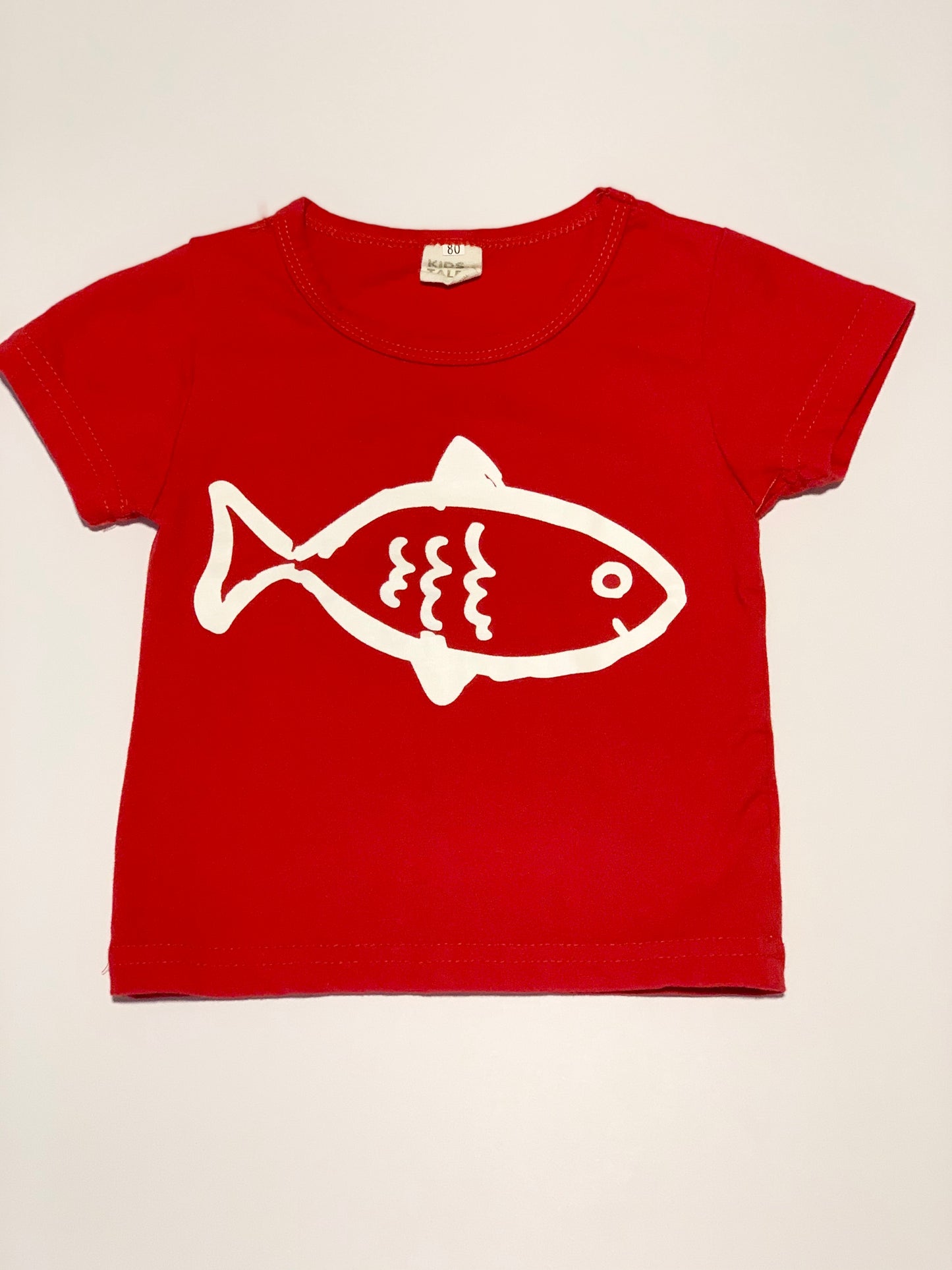 Red fish tee - Size 1