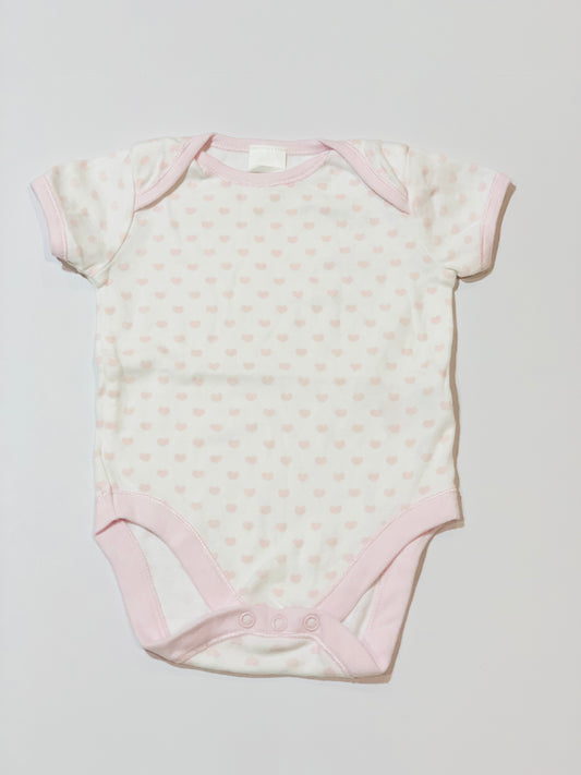 Pink hearts bodysuit - Size 00