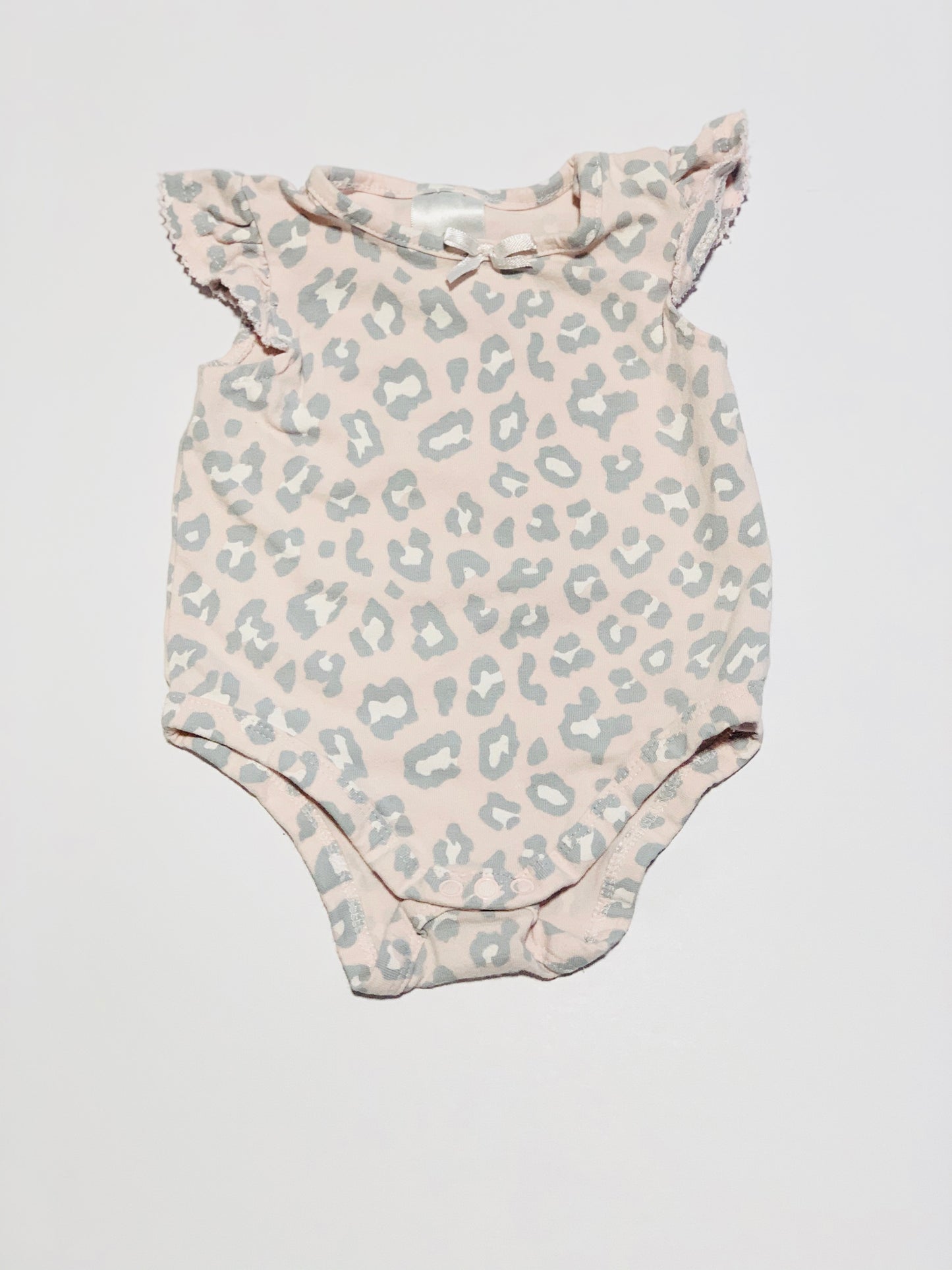 Pink leopard bodysuit - Size 0000