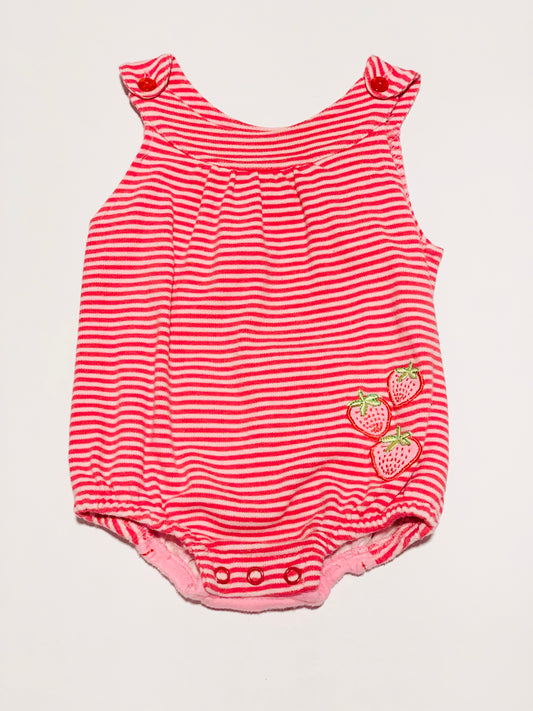 Strawberry bum romper - Size 000