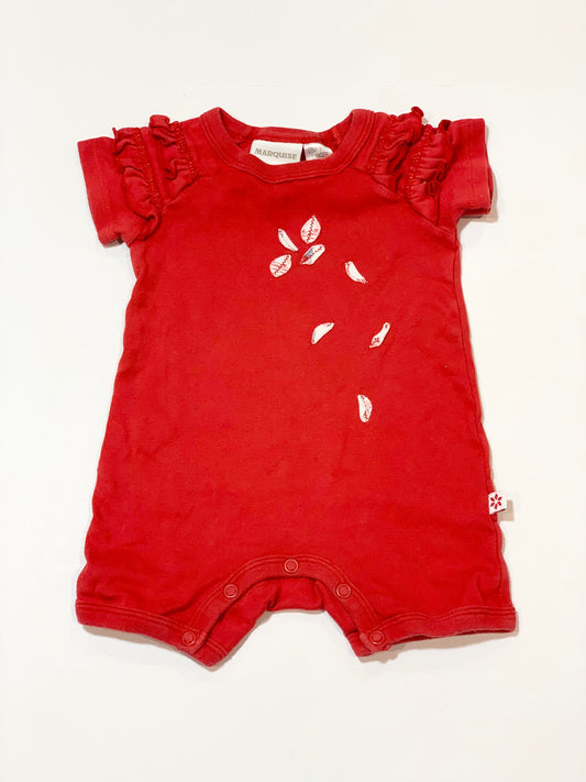 Red applique romper - Size 000