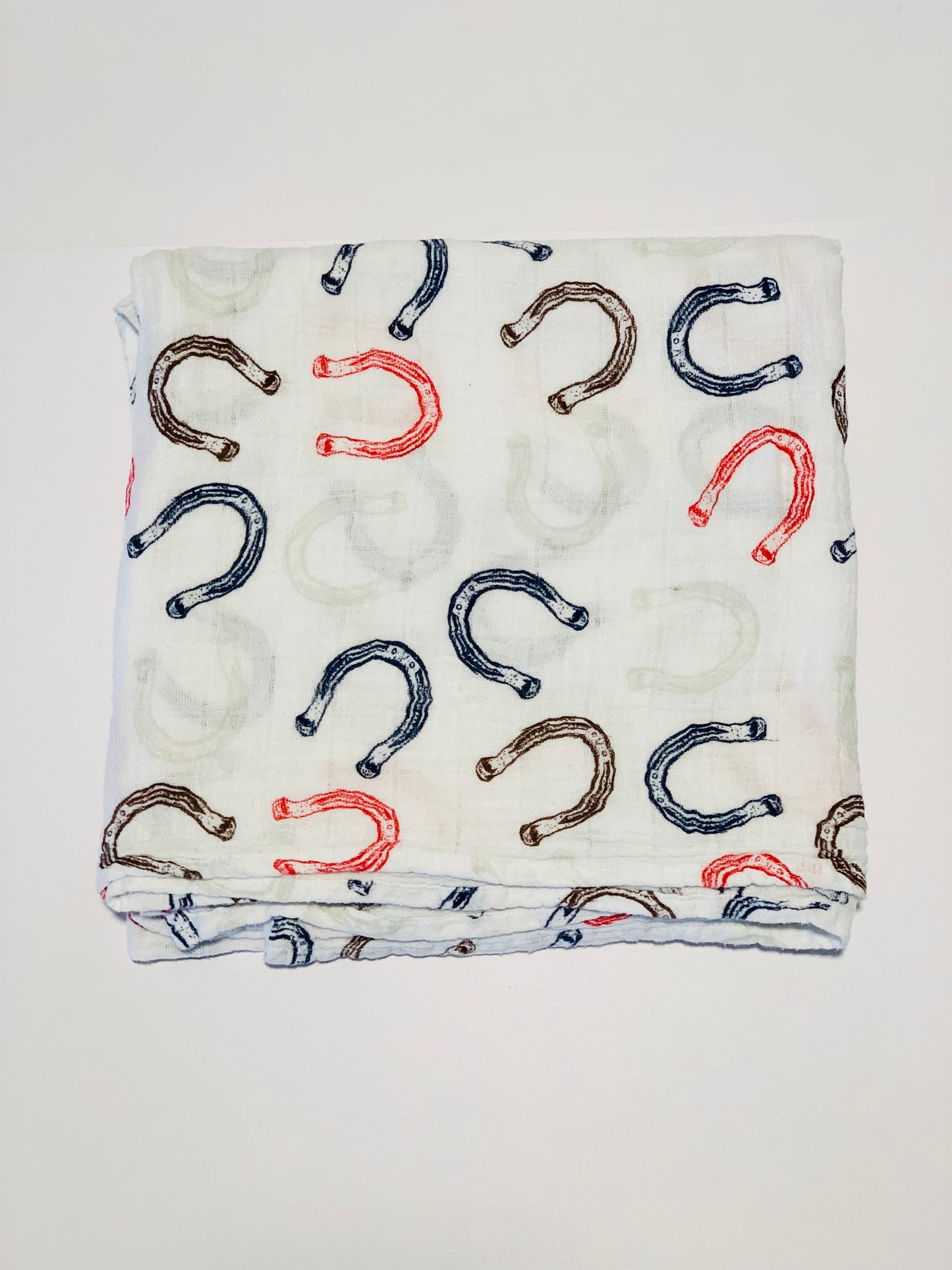 Horse shoes cotton muslin wrap