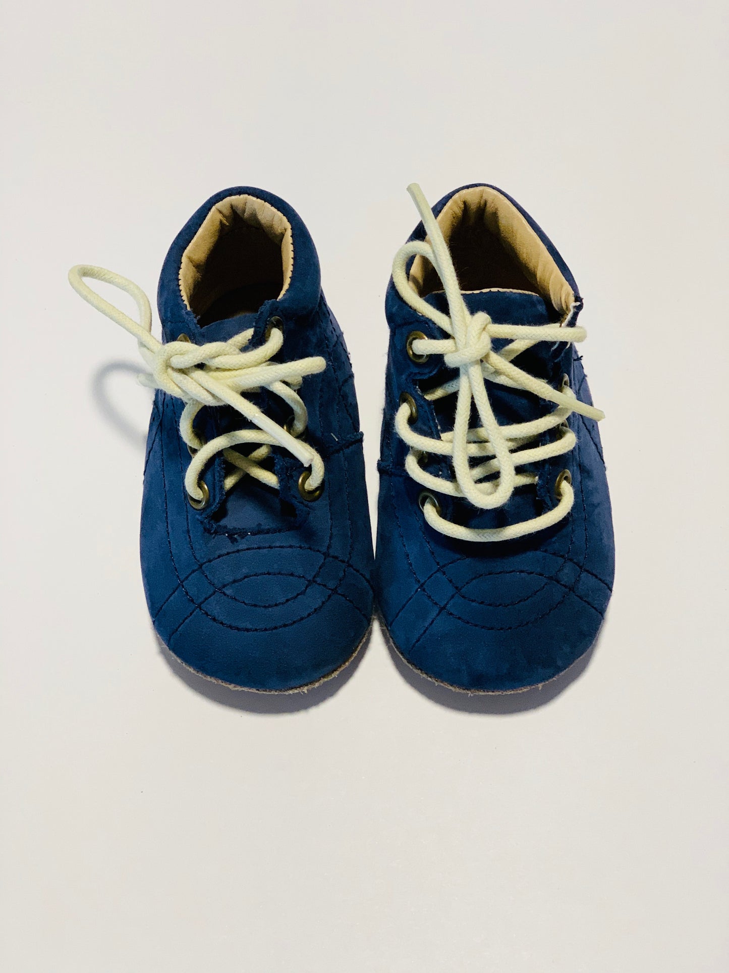 Navy baby mocs - Size 6-12 months