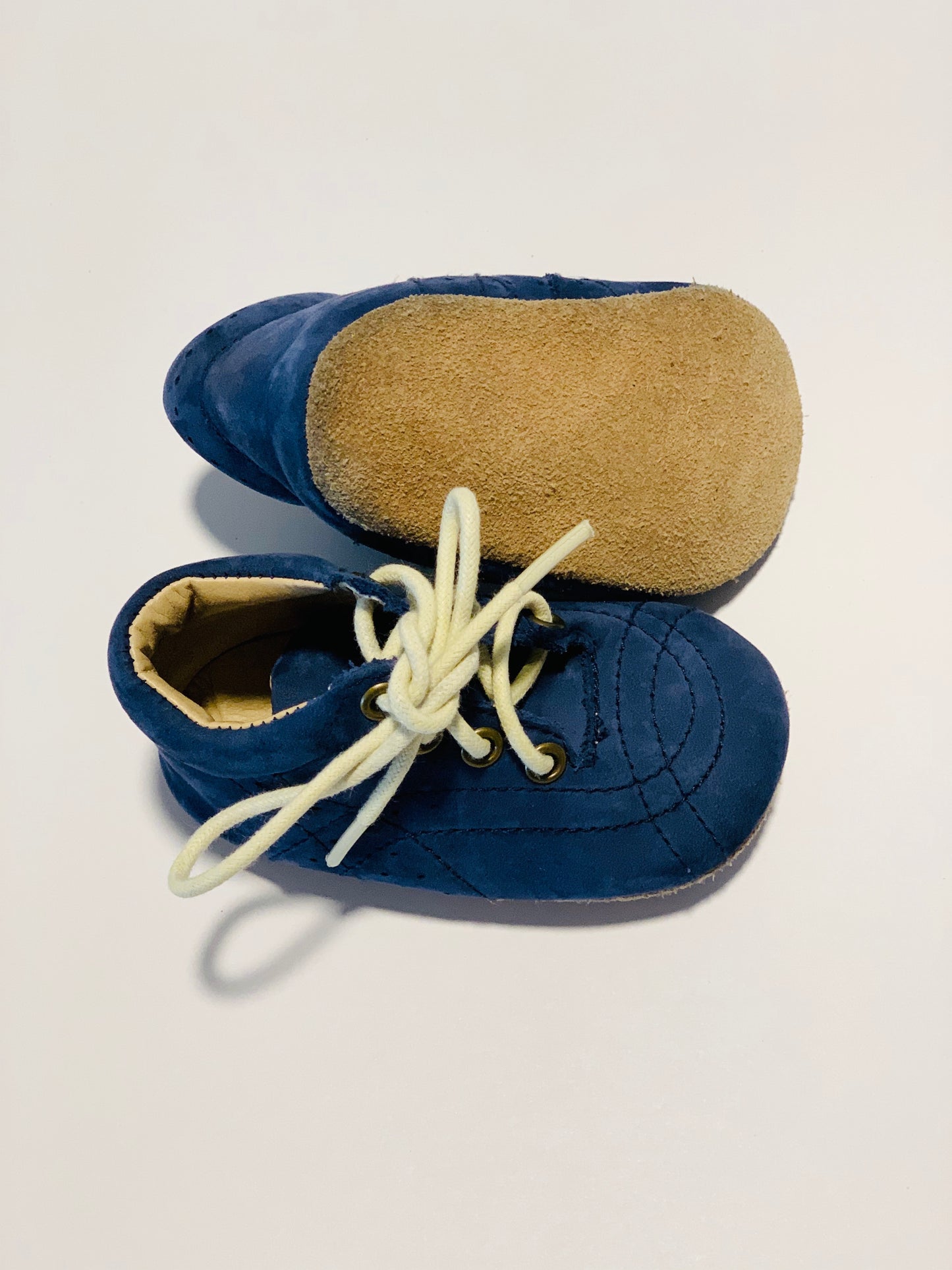 Navy baby mocs - Size 6-12 months