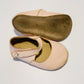 Pink leather soft shoes - Size L (12-13cm)