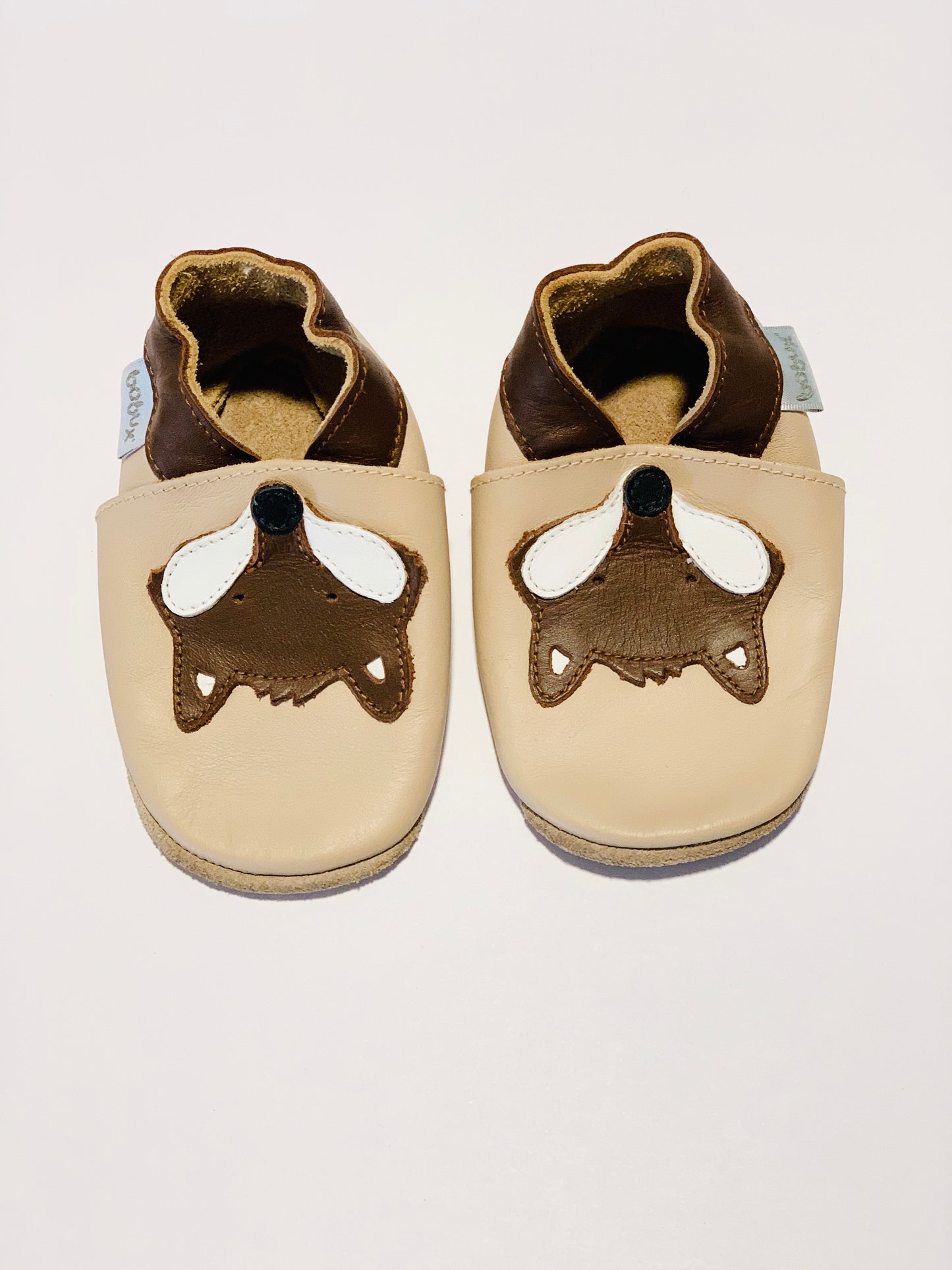 Brown fox leather soft shoes - Size 9-15 months