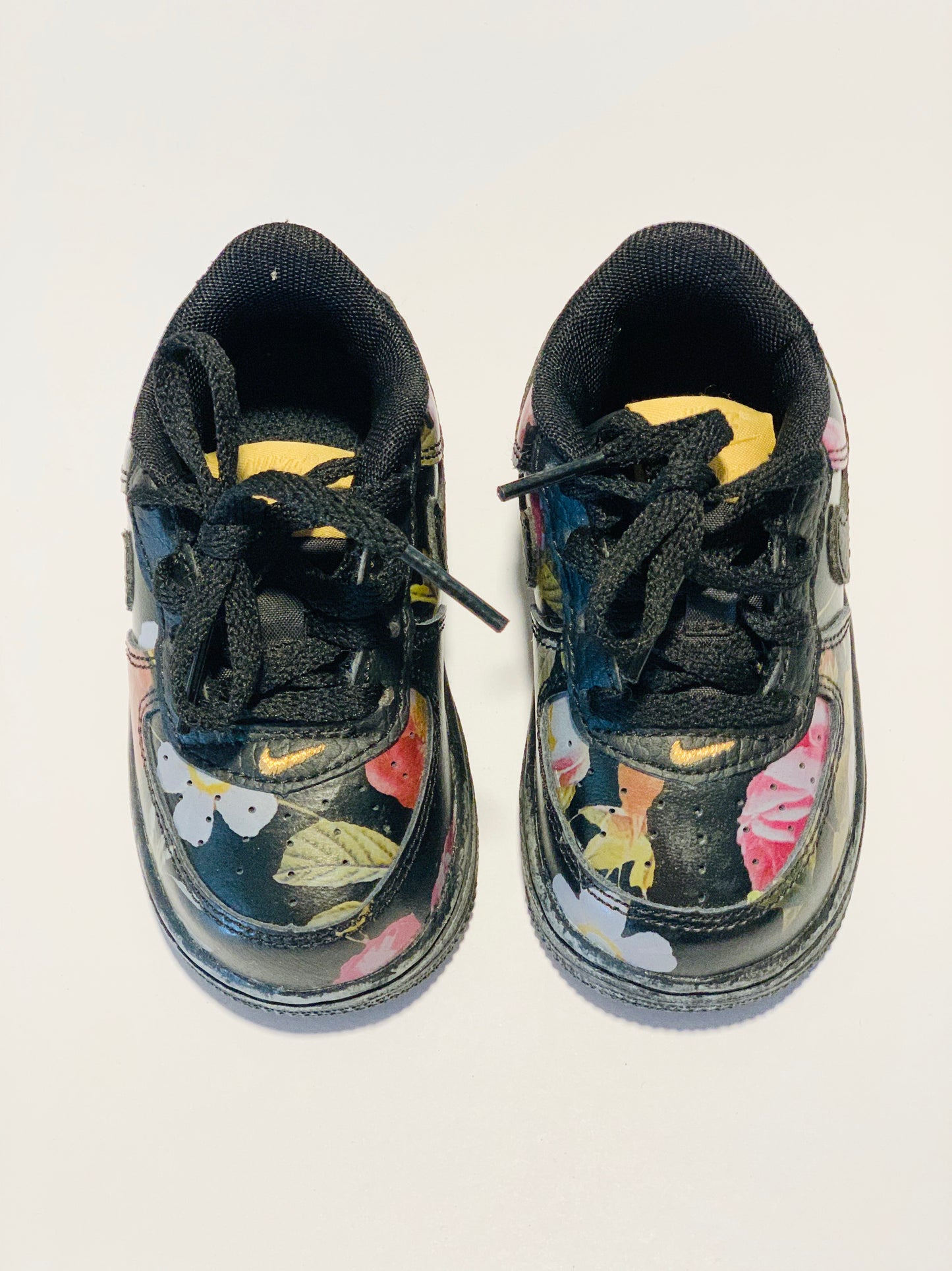 Force 1 black floral sneakers - Size US5