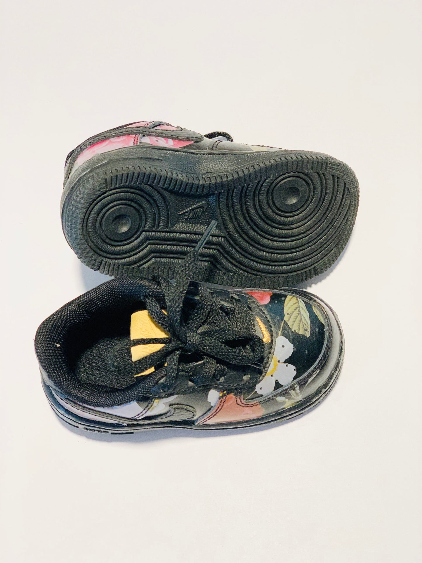 Force 1 black floral sneakers - Size US5