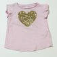 Sequined heart tee - Size 2