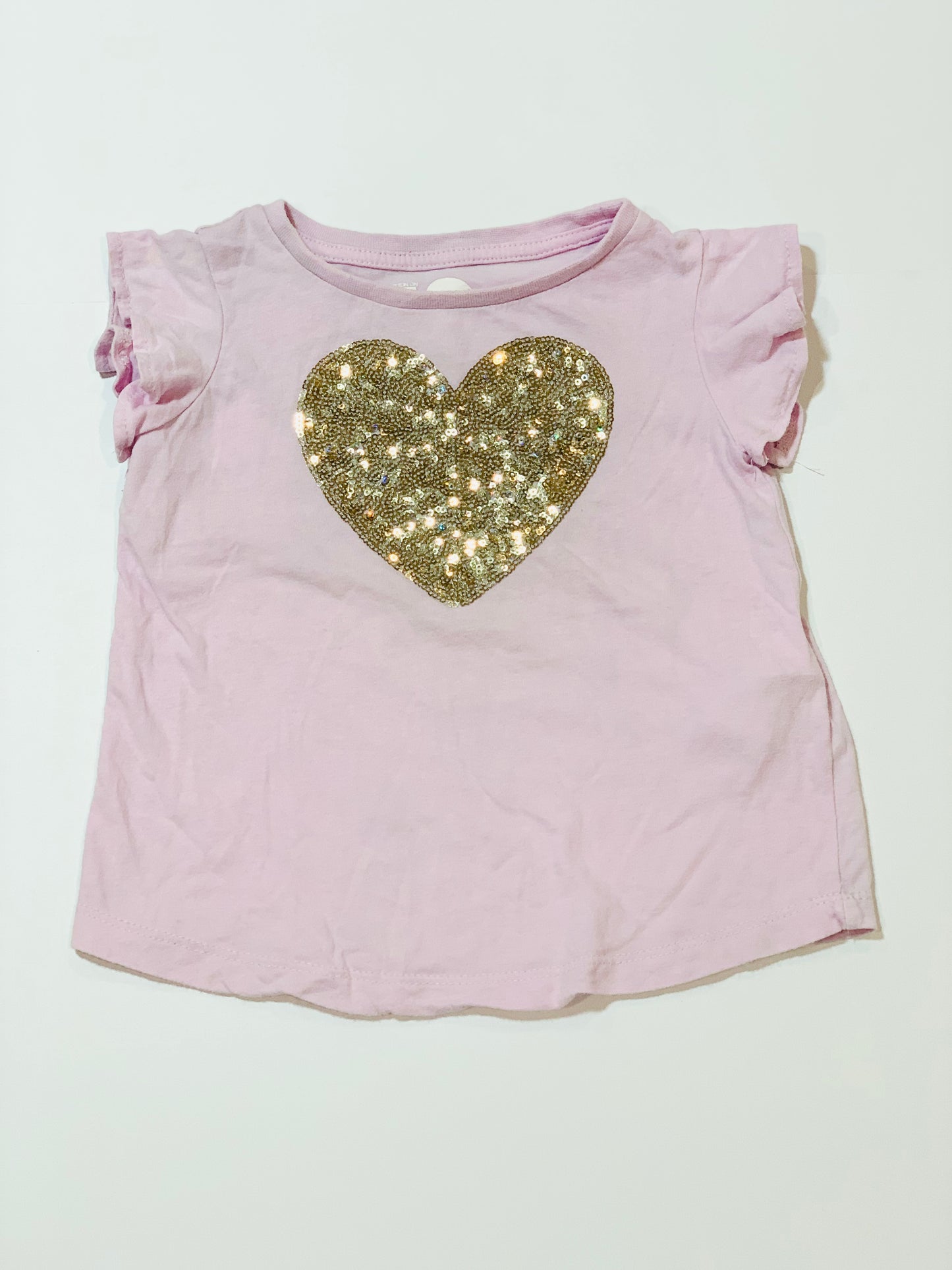Sequined heart tee - Size 2