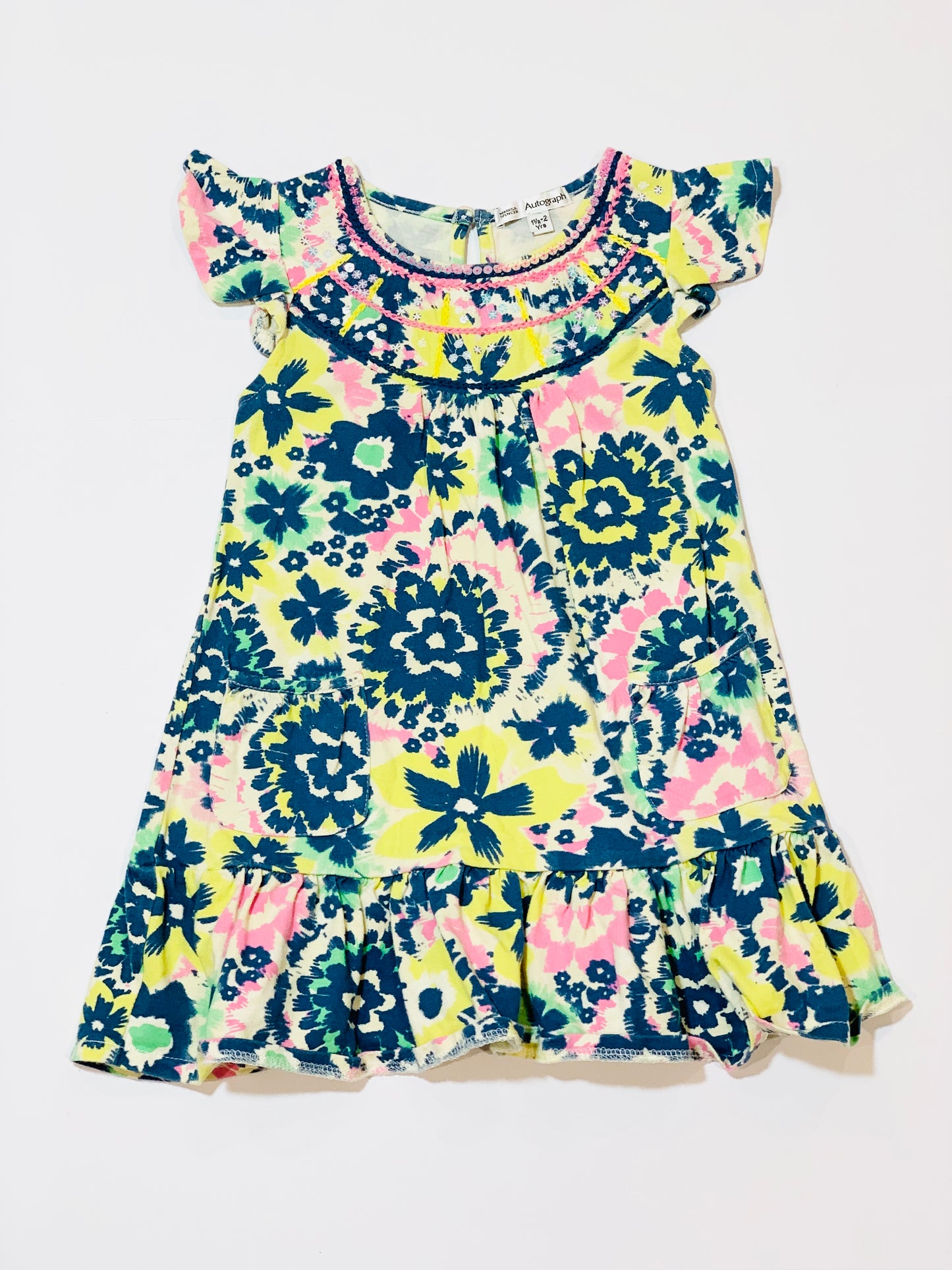 Sequined floral dress - Size 2