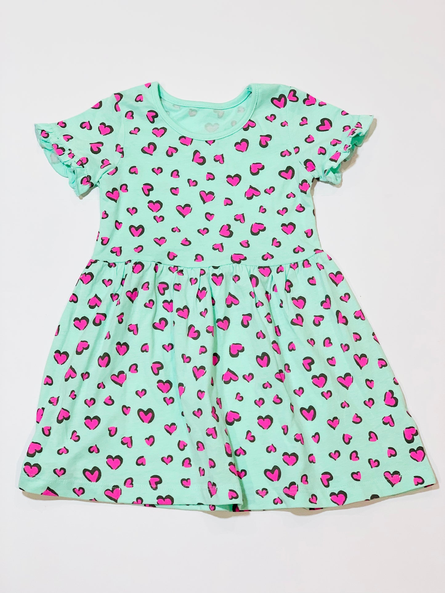 Hearts jersey dress - Size 2-3