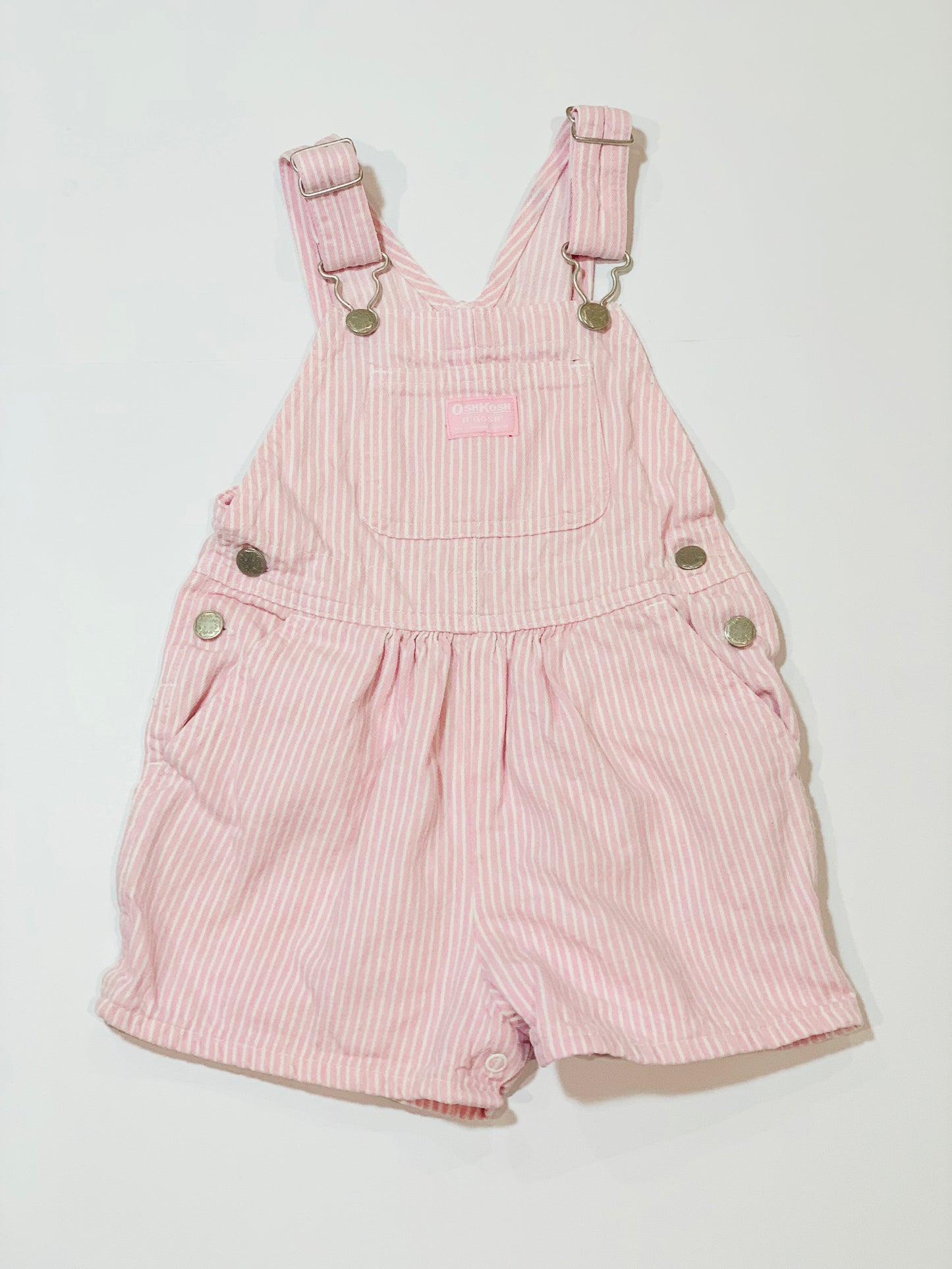 Pink stripe overalls - Size 3