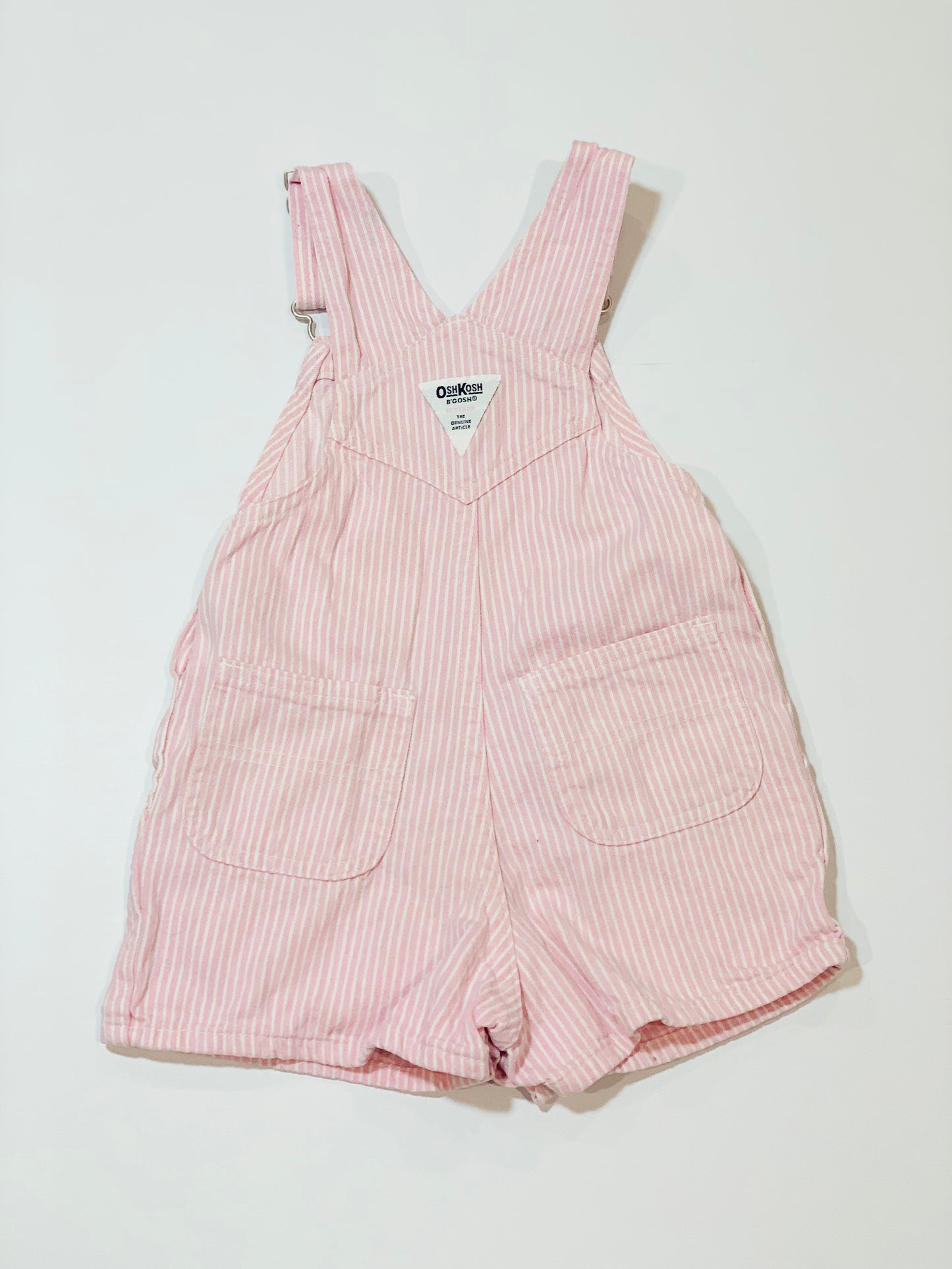 Pink stripe overalls - Size 3