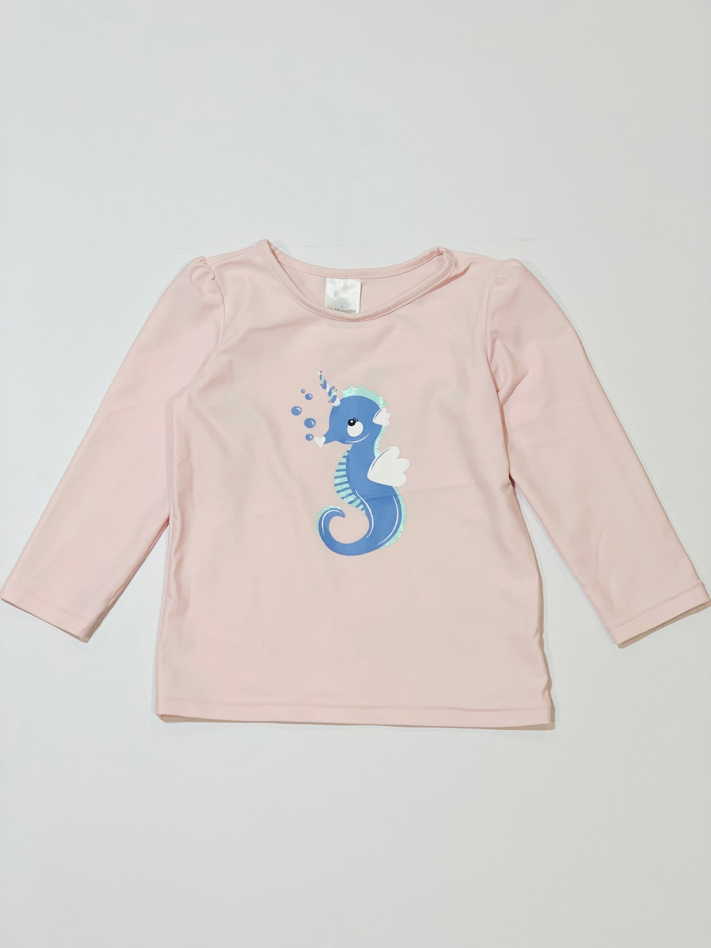 Pink seahorse rashie - Size 1