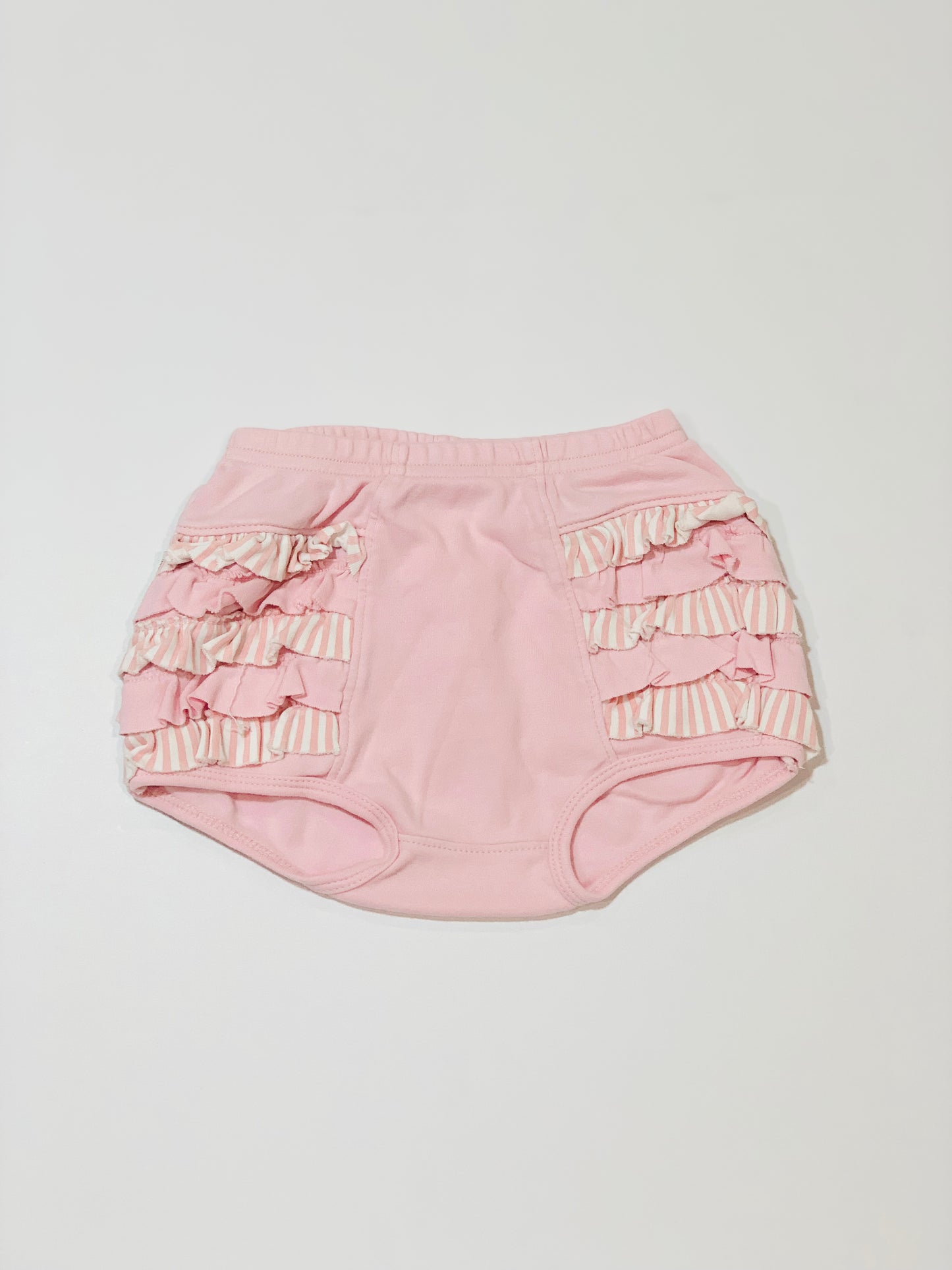 Pink ruffles nappy cover - Size 1