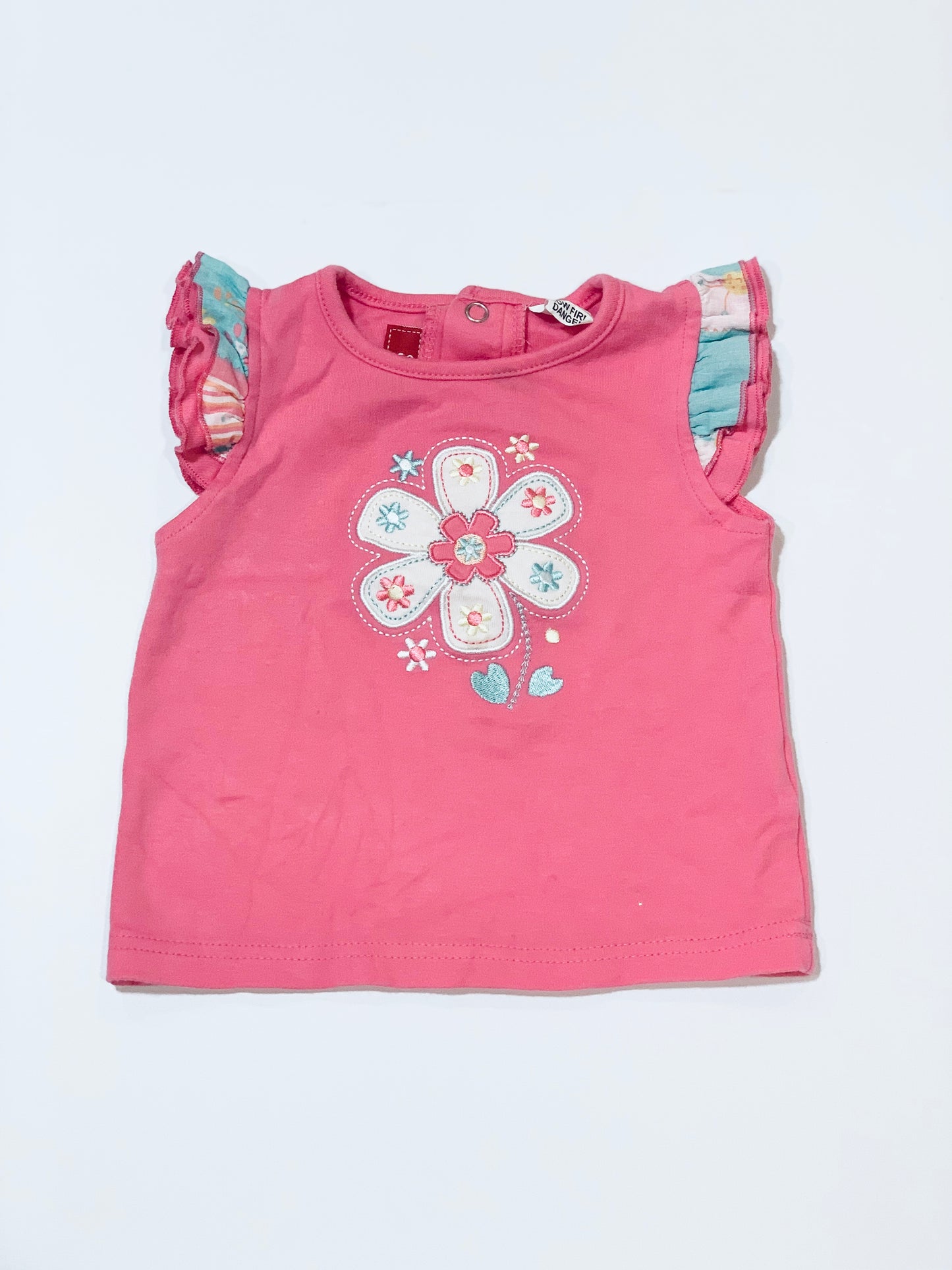 Pink flower tee - Size 1