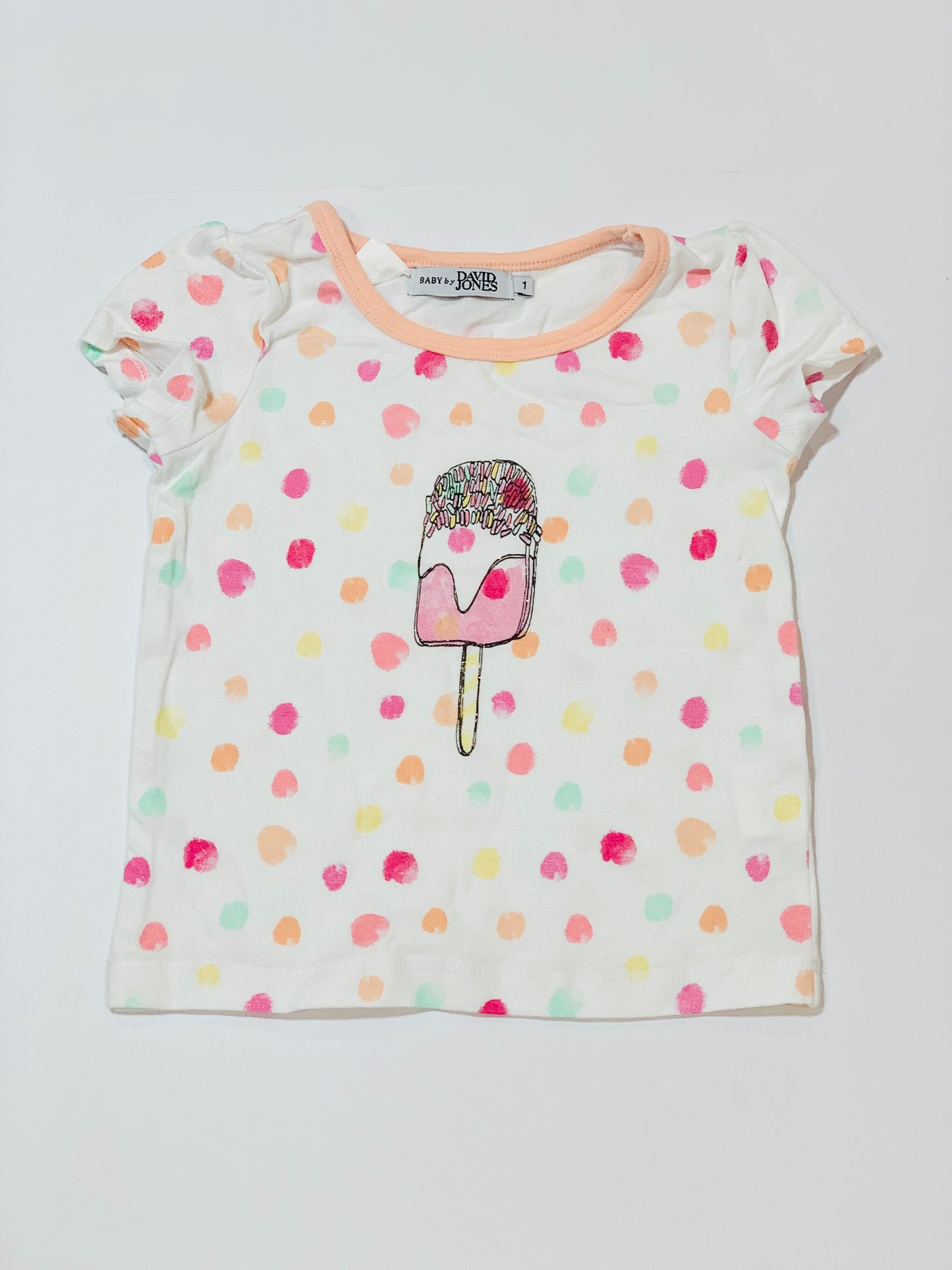 Glitter ice cream tee - Size 1