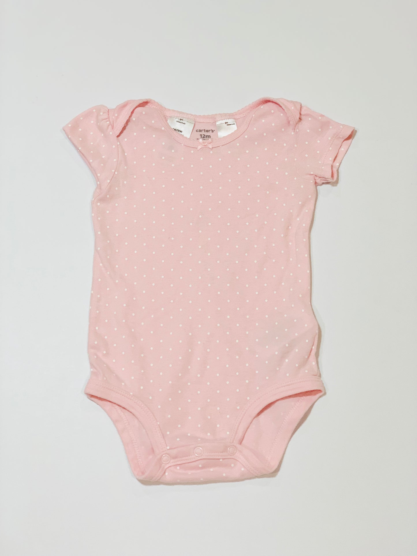 Pink spot bodysuit - Size 12 months