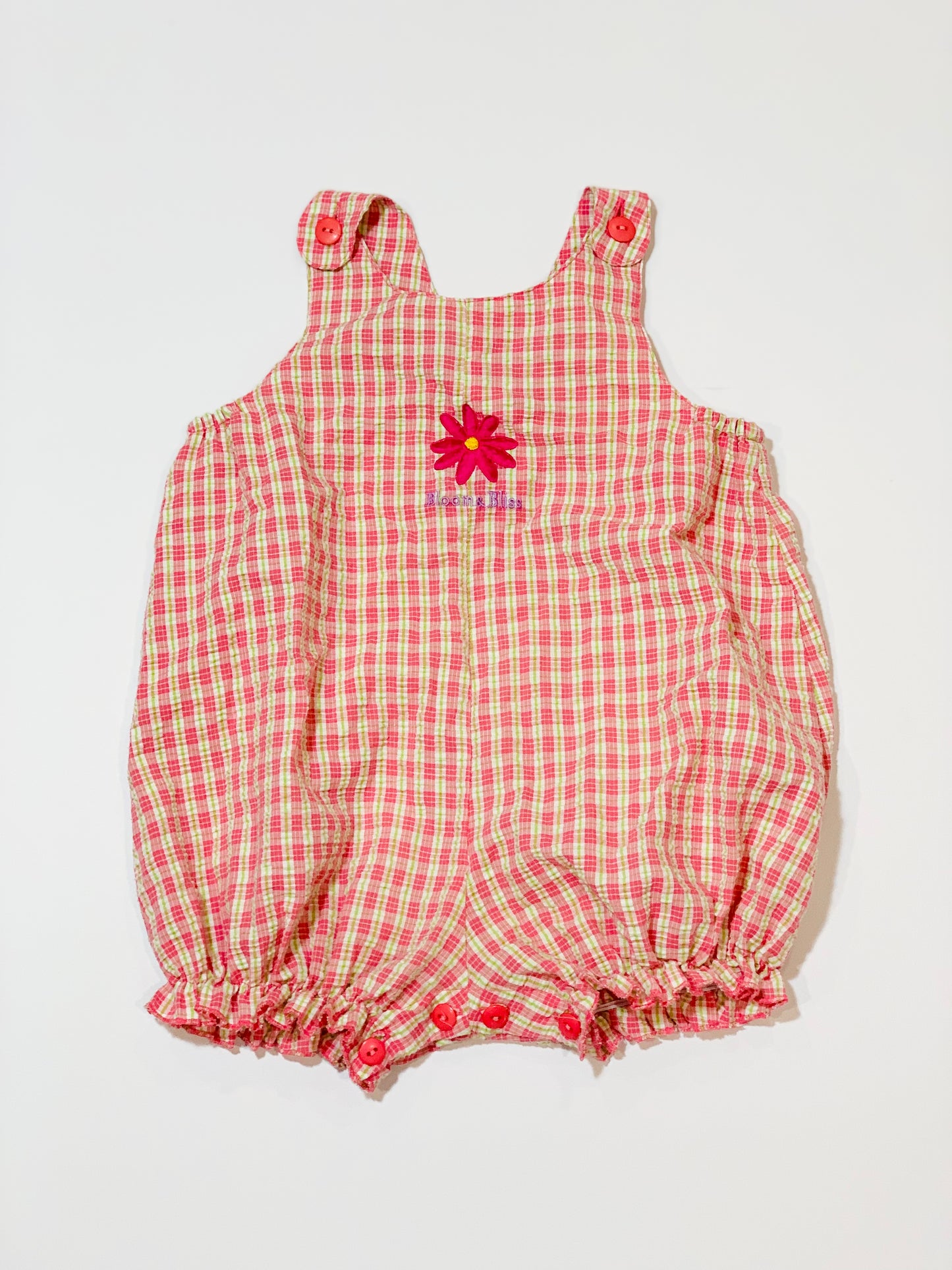 Vintage checkered romper - Size 1